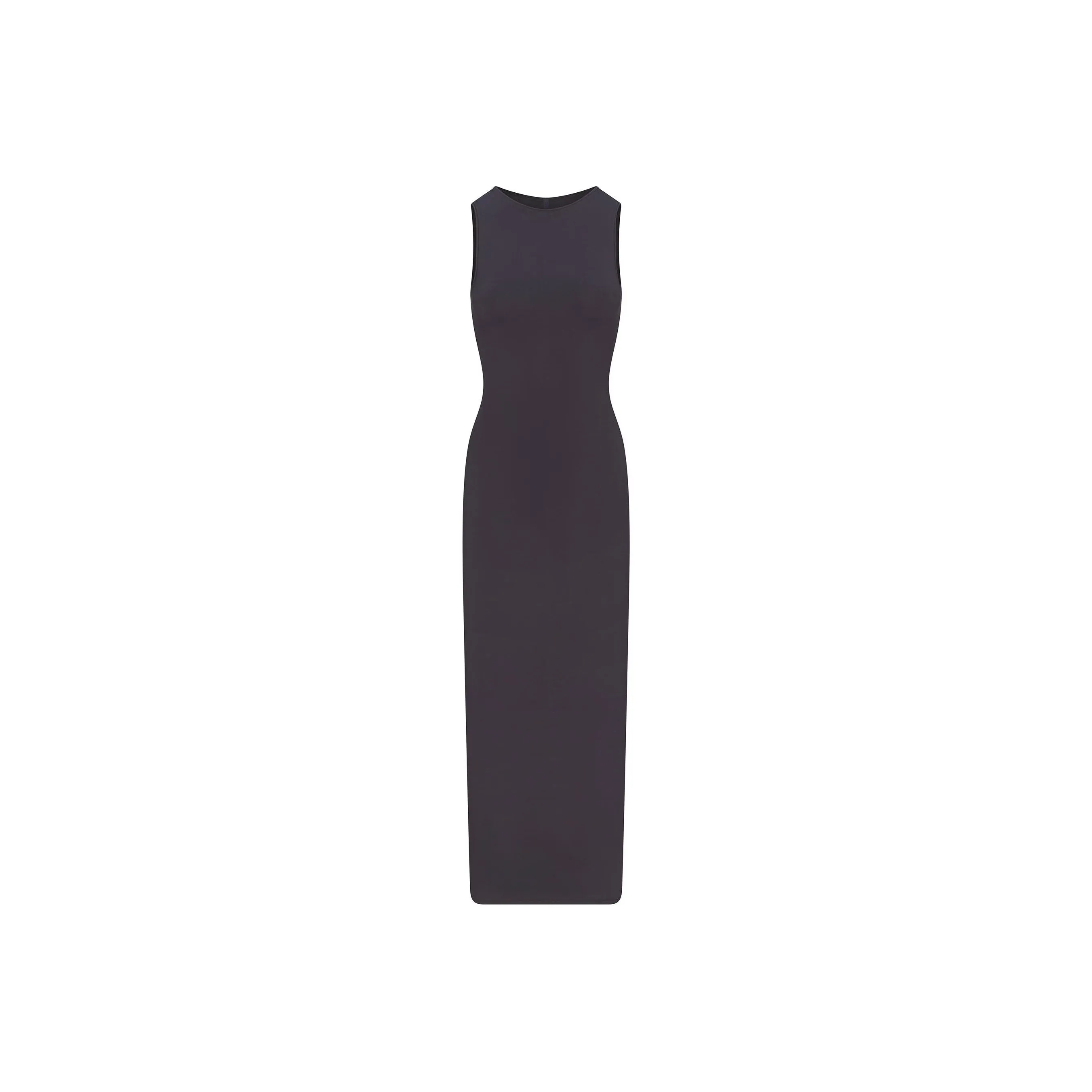 SKIMS SS25 SMOOTH LAYERS Длинное платье с вырезом лодочкой без рукавов женское графитовый графитовый