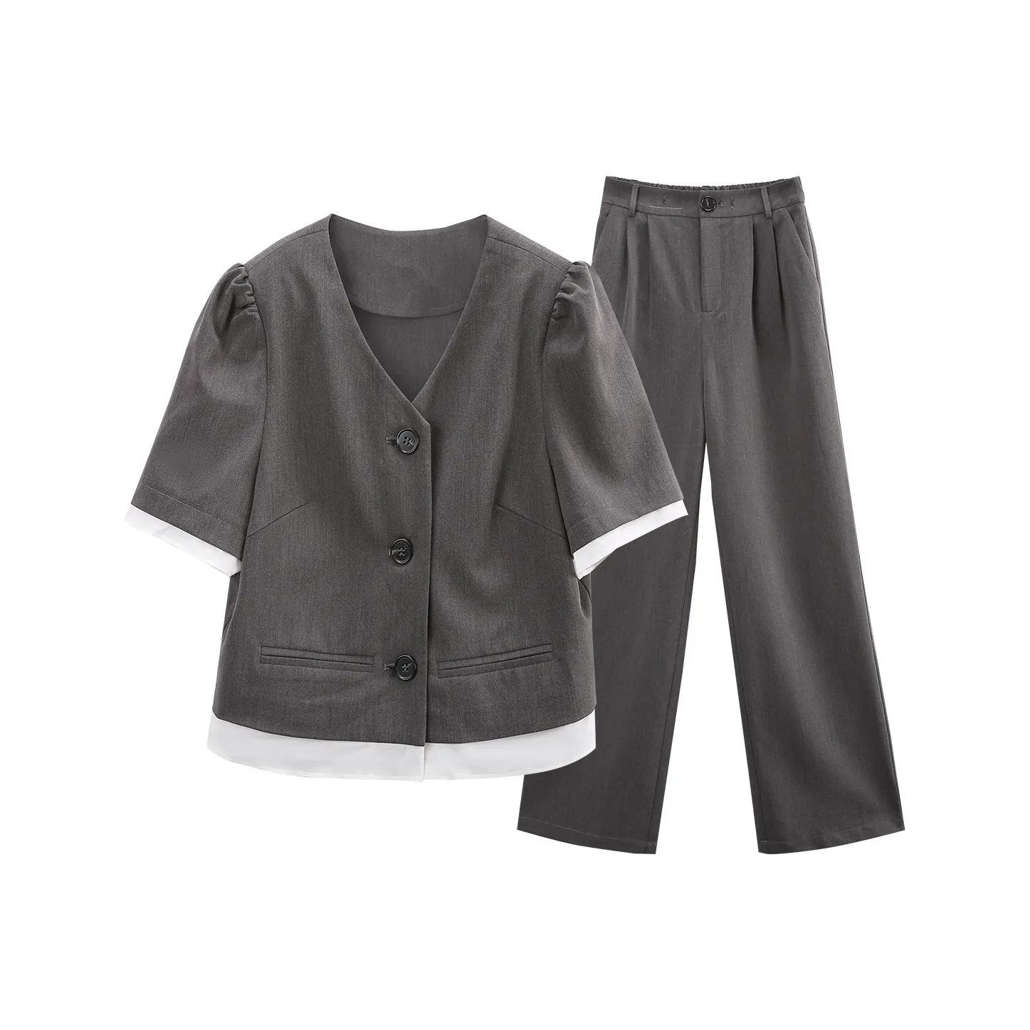 A Paradise For Awakening Casual Suit Women's Gray