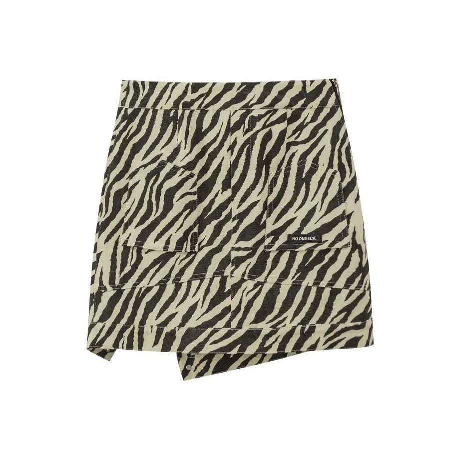 NO ONE ELSE Повседневные короткие юбки женские с зебровым принтом