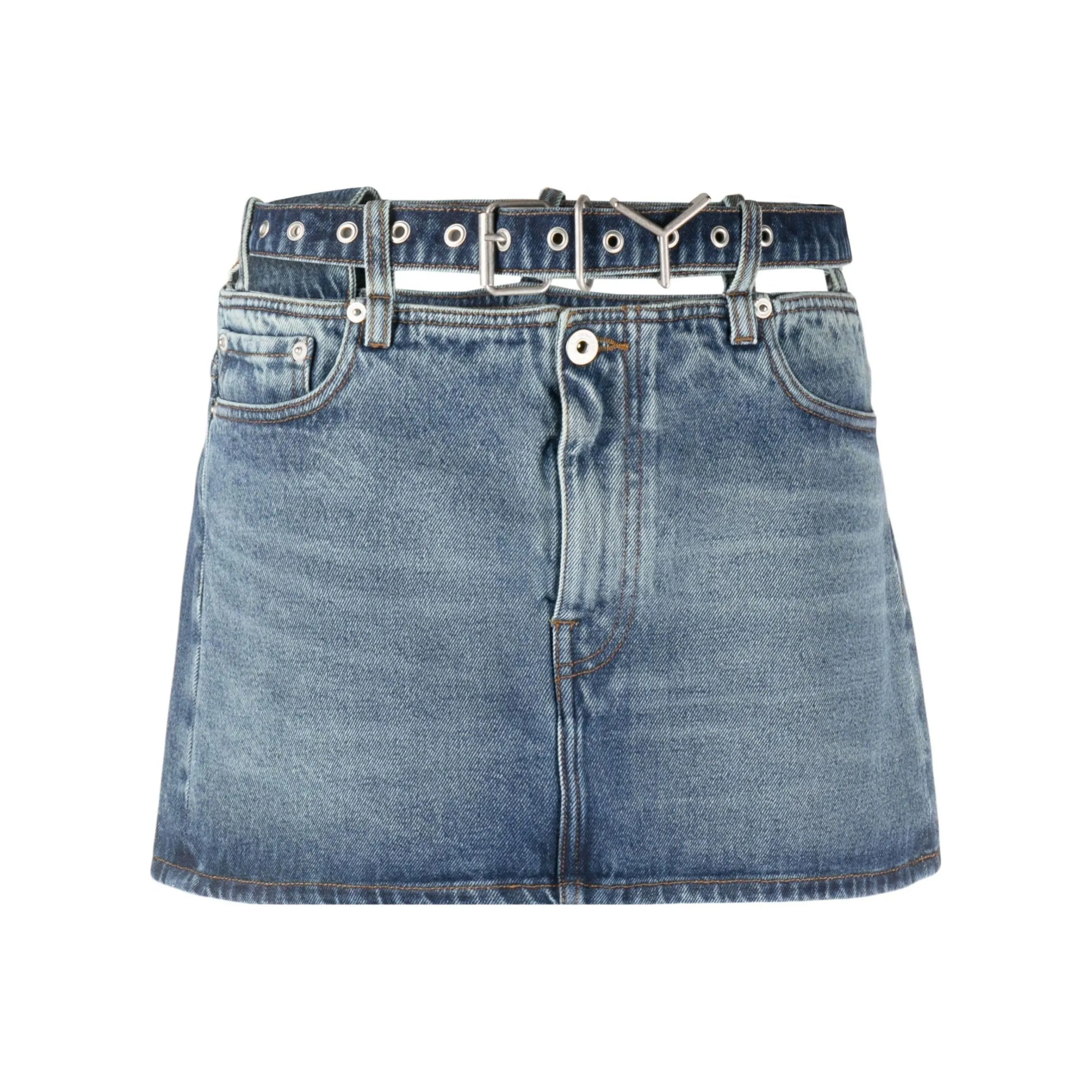Y/Project Синие Женские Джинсовые Короткие Юбки