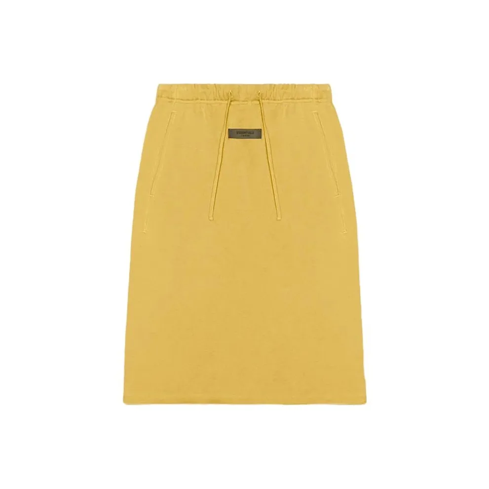 Fear of God Essentials SS23 Светло-желтый Женские Повседневные Длинные Юбки