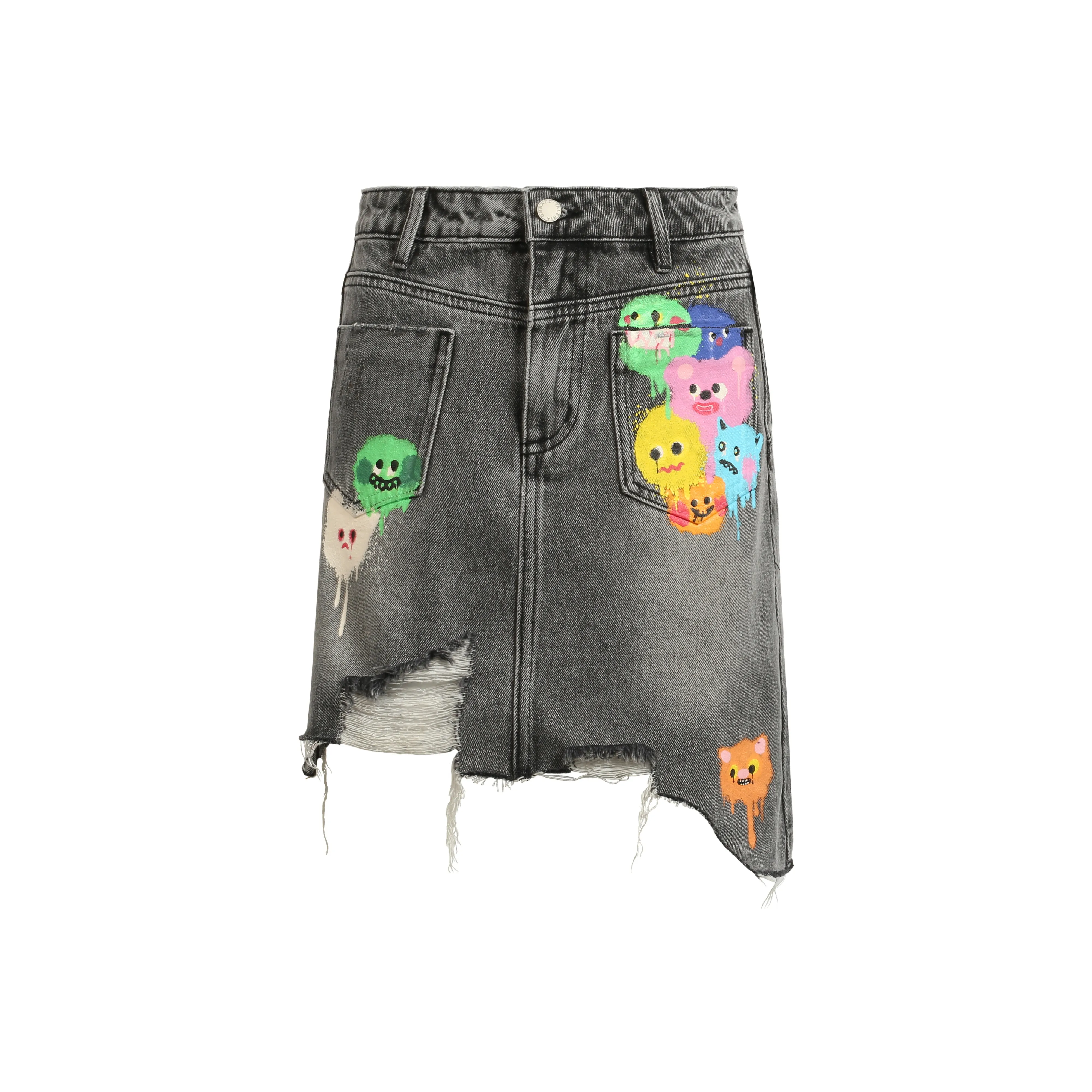 Valeria Obbaco Джинсовые шорты Женские Серые