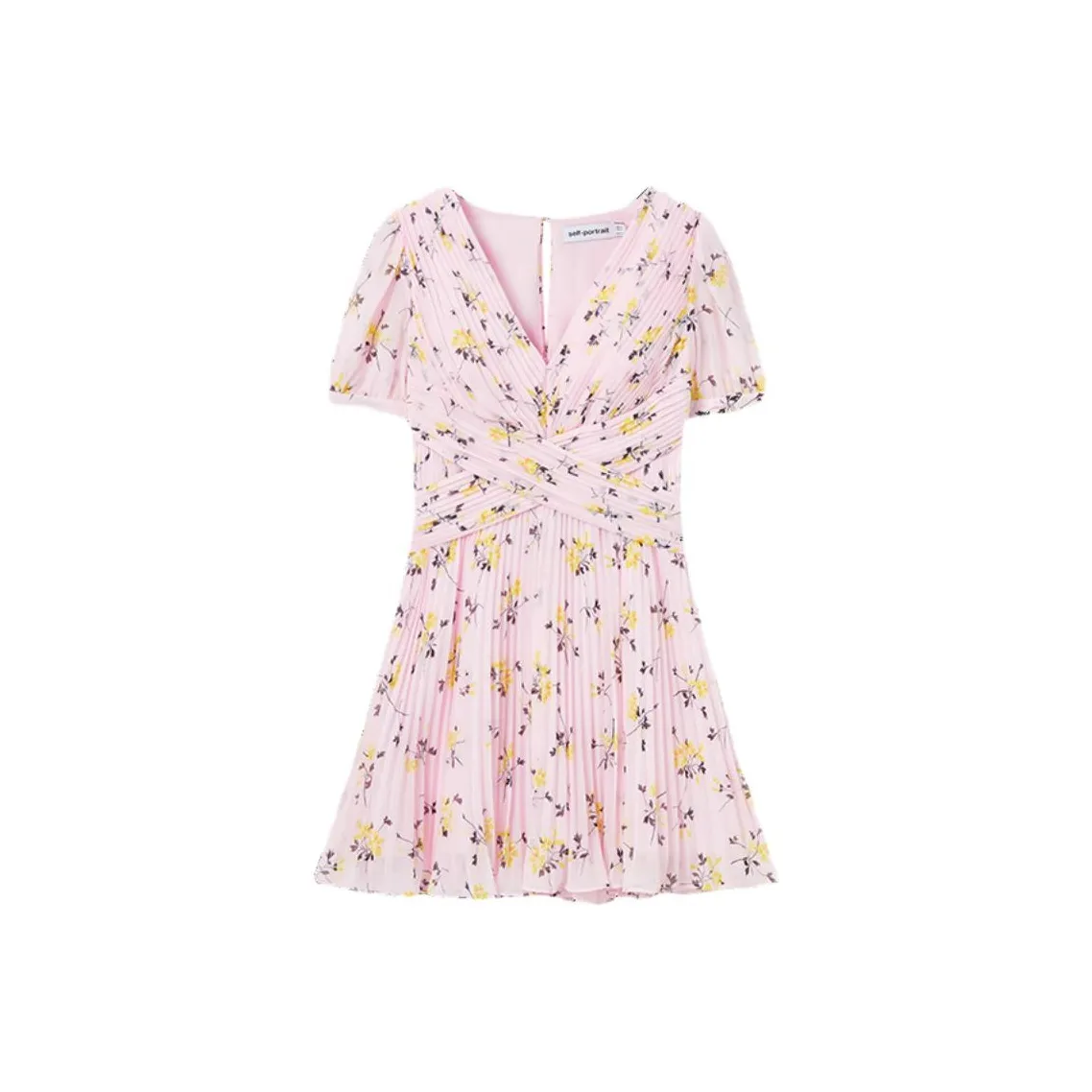 Self-portrait Short-Sleeved Dresses Women's Red Pink Floral