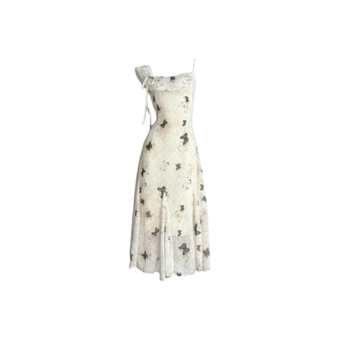 PAIN OR PLEASURE Slip Dress Women's Beige Yellow