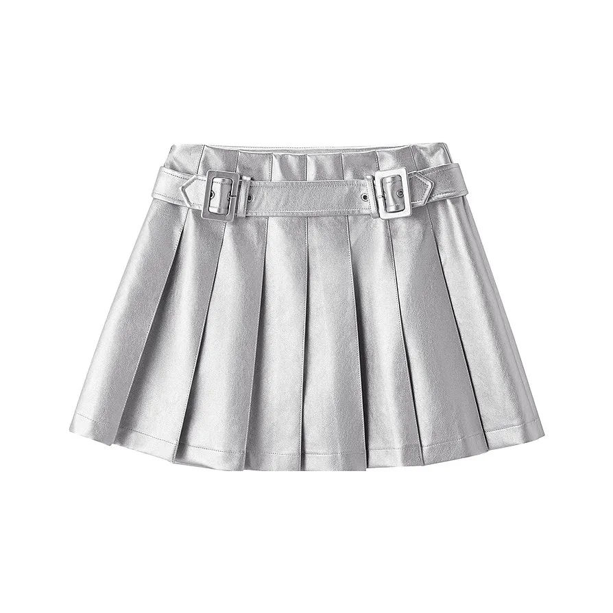 LEDIN Повседневные короткие юбки Женские Серебряные