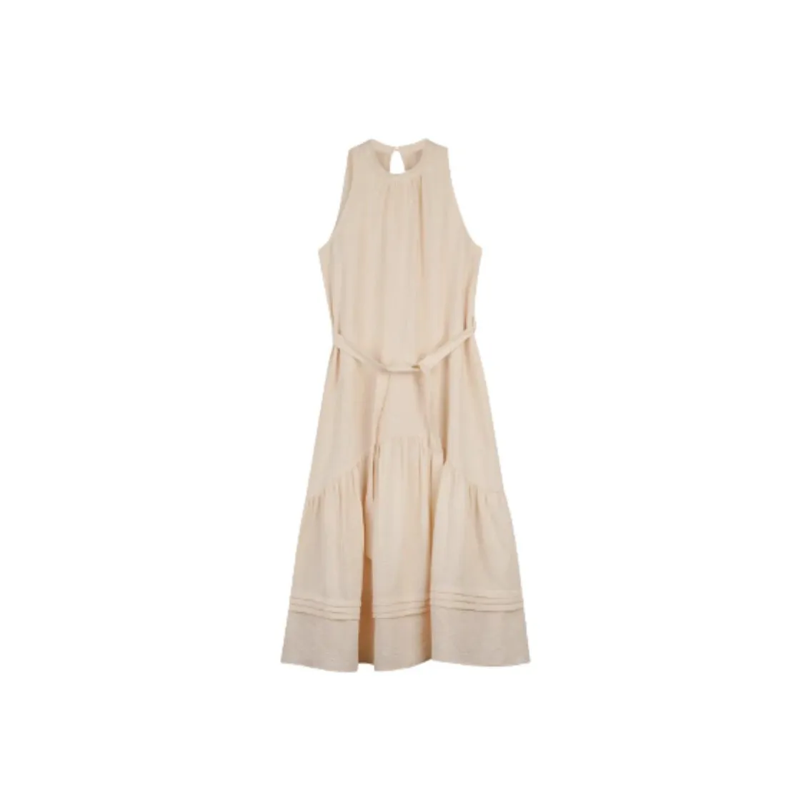 SOLIGHTER Без рукавов Платье Женское Светло-Бежевый Желтый