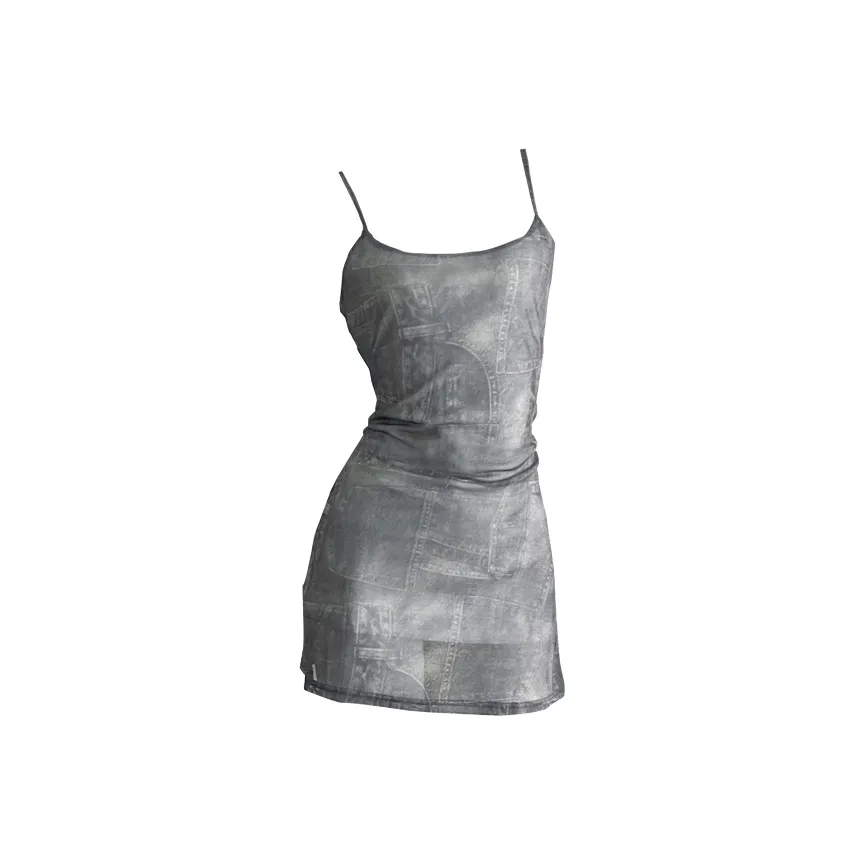 SECFLY OFFICIAL Юбка-платье Женское Серебристое