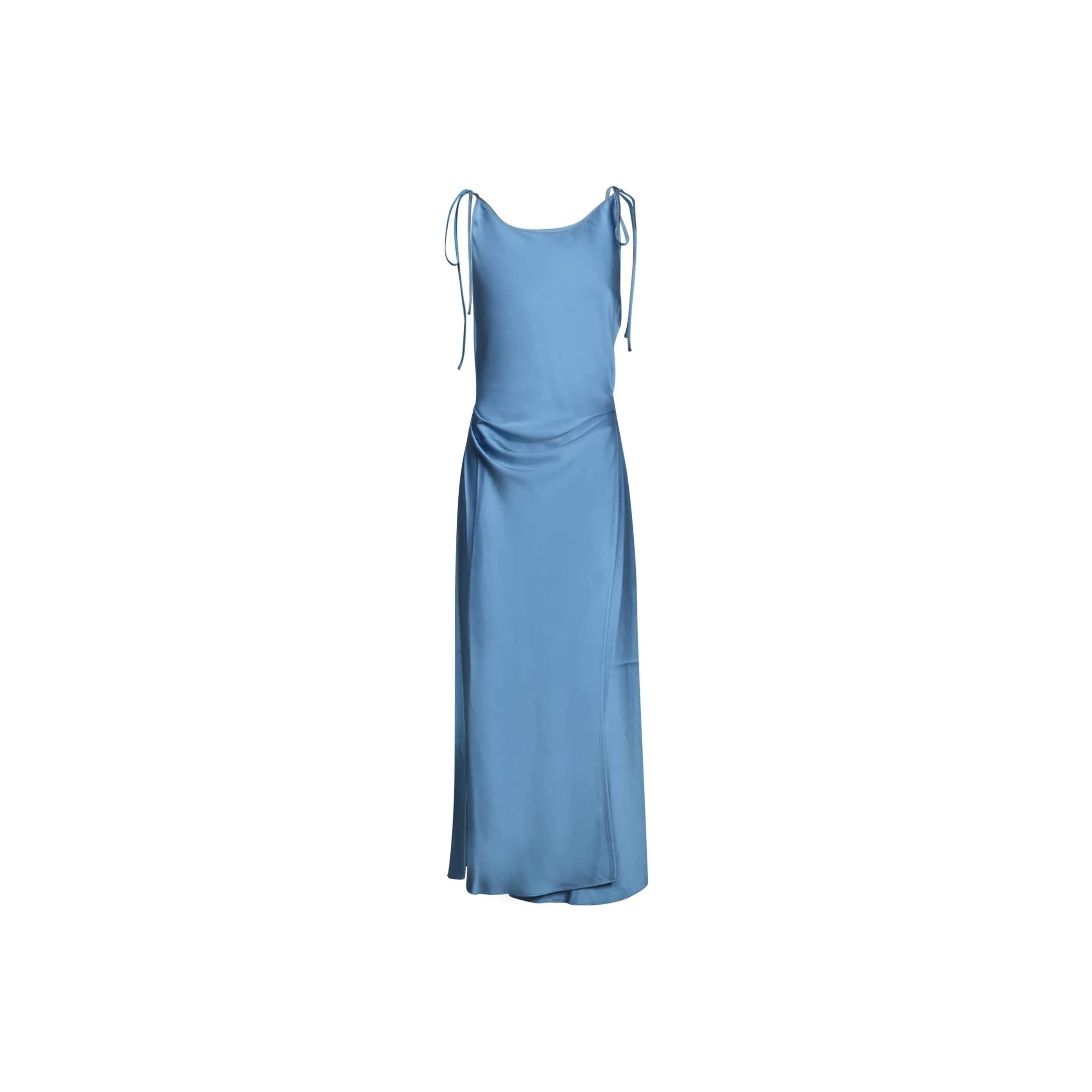 Acne Studios Sleeveless Draped Satin Maxi Dress