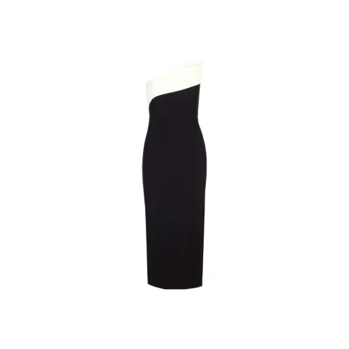 ROLAND MOURET Черное женское платье без рукавов