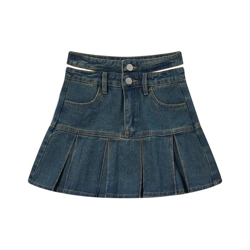 BETTERSAY Джинсовый синий Женские Джинсовые Короткие Юбки