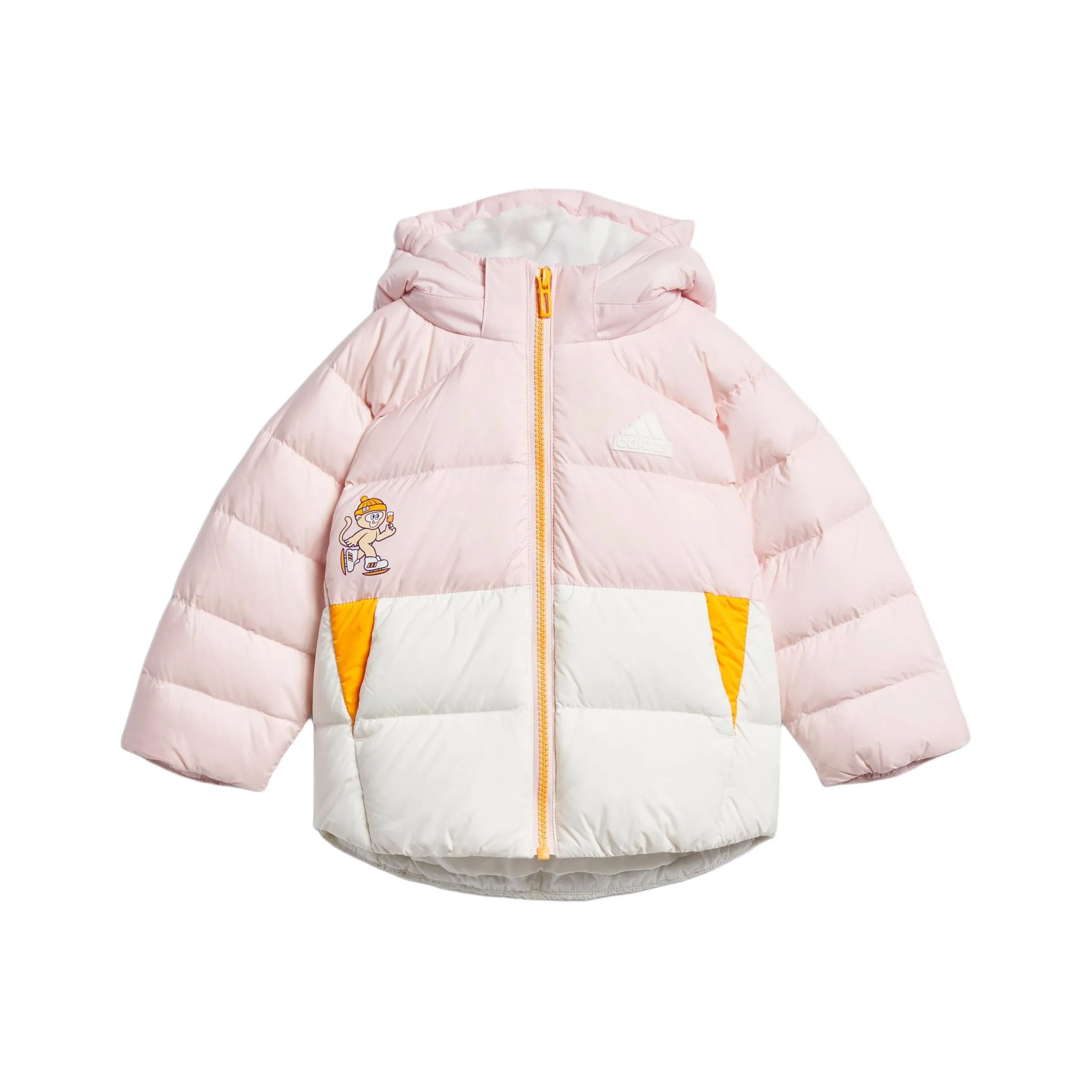 Adidas Хлопковый пуховик COLORBLOCKING Пуховик Розовый для малышей и детей дошкольного возраста