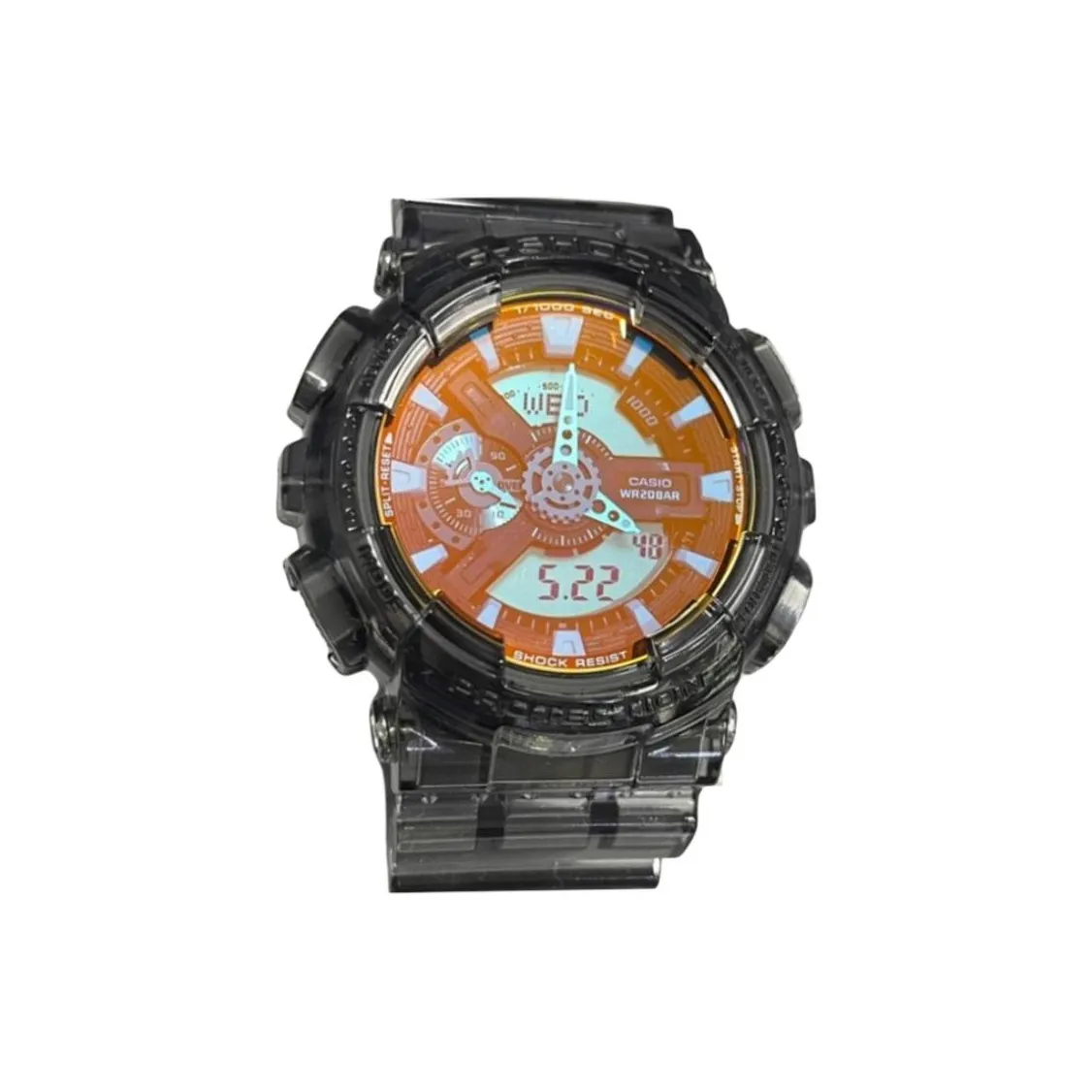 CASIO 110 Collection Кварцевый механизм Смольный ремешок Часы унисекс Синий циферблат