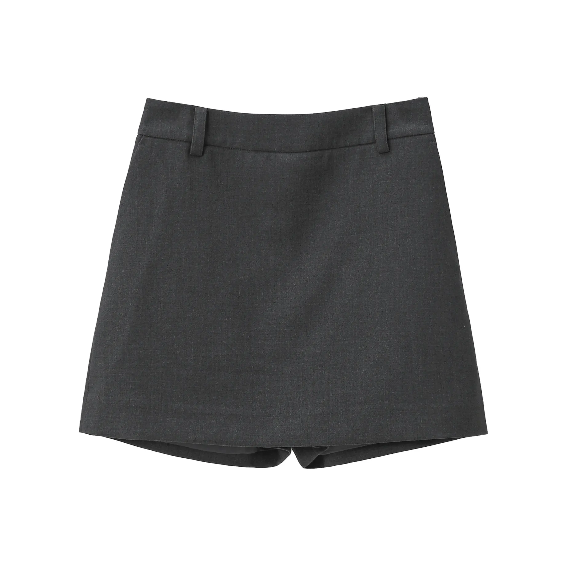 Fstudio Корейский стиль Маленький Коммутирование HIGH RISE A Линия Юбка Брюки Повседневные короткие юбки Женские