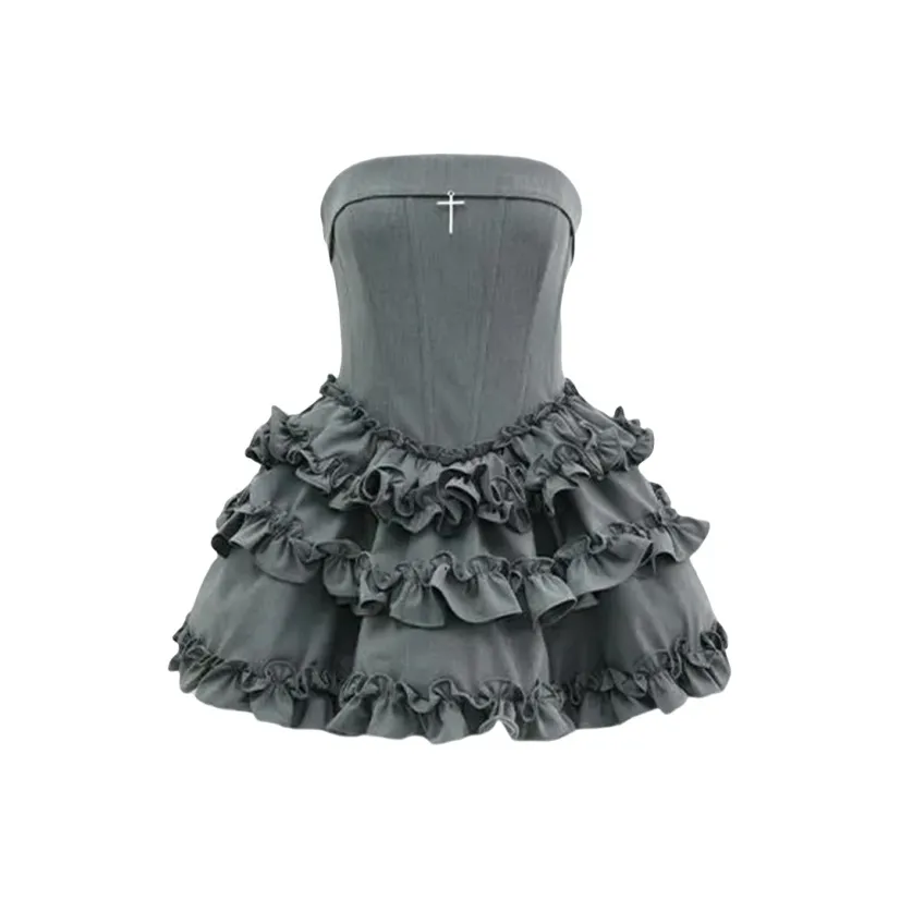 YGPRW Sleeveless Dress Women's Gray