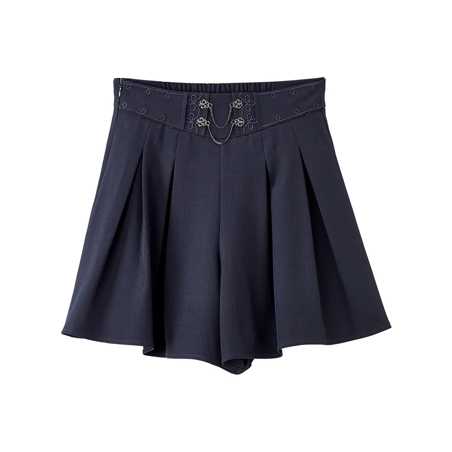 XIANGYING Повседневные шорты женские темно-синие