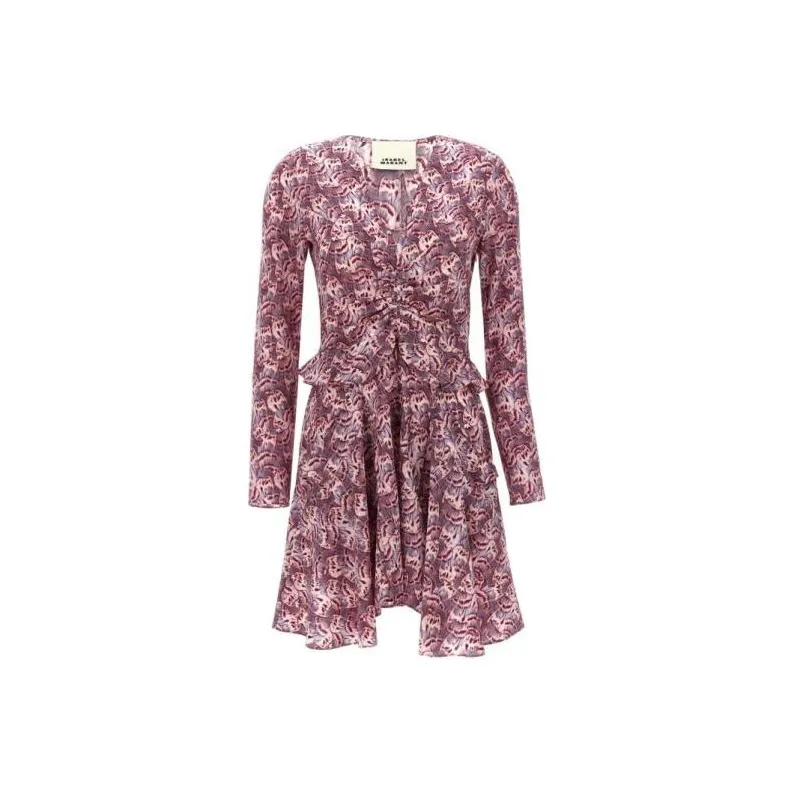 ISABEL MARANT All Over Floral Printed Long Sleeved Dress