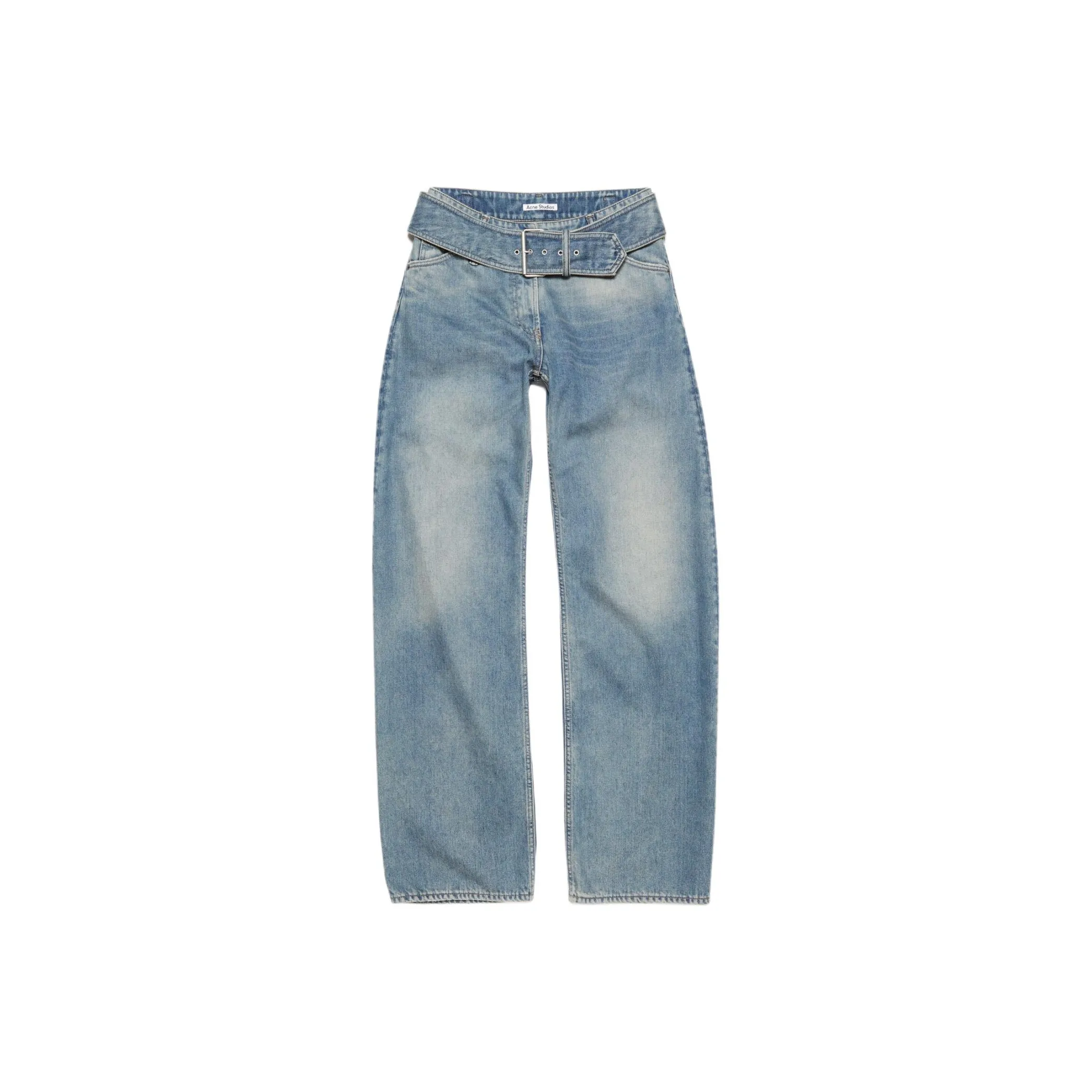 Acne Studios Belted Jeans   Relaxed Fit Jeans Women's Blue