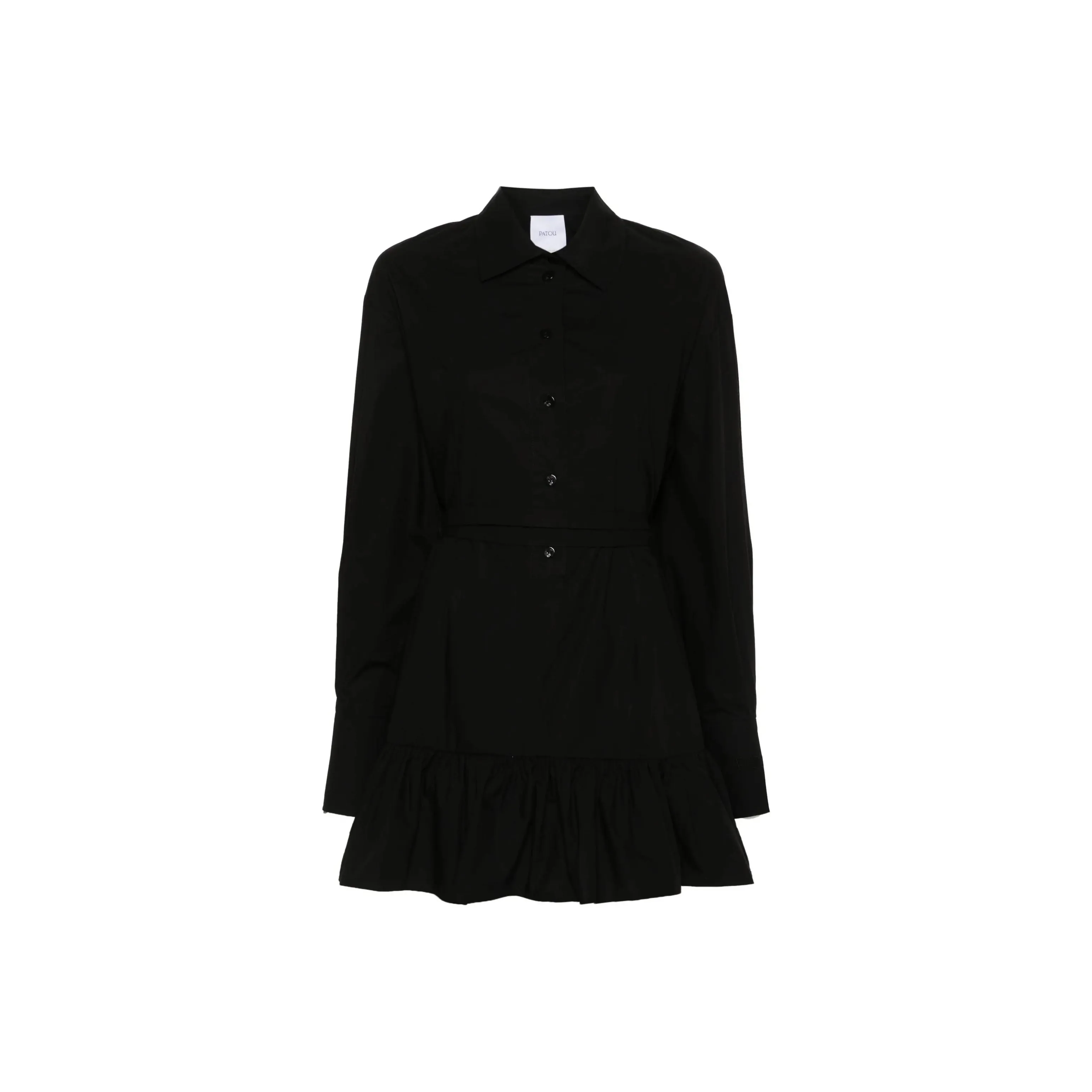 Patou Ruffled Mini Shirtdress