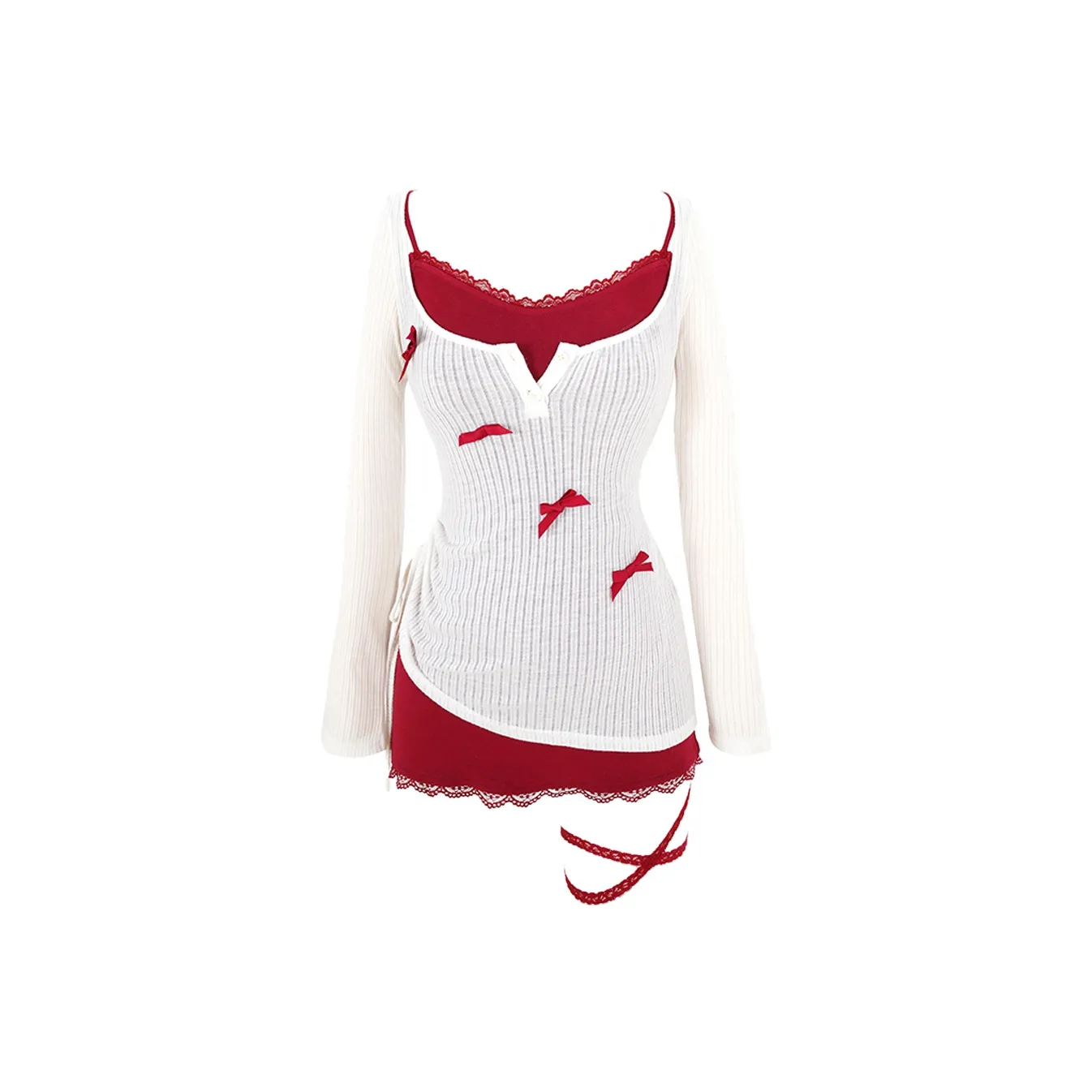 FLIM Длинное платье с длинными рукавами женское