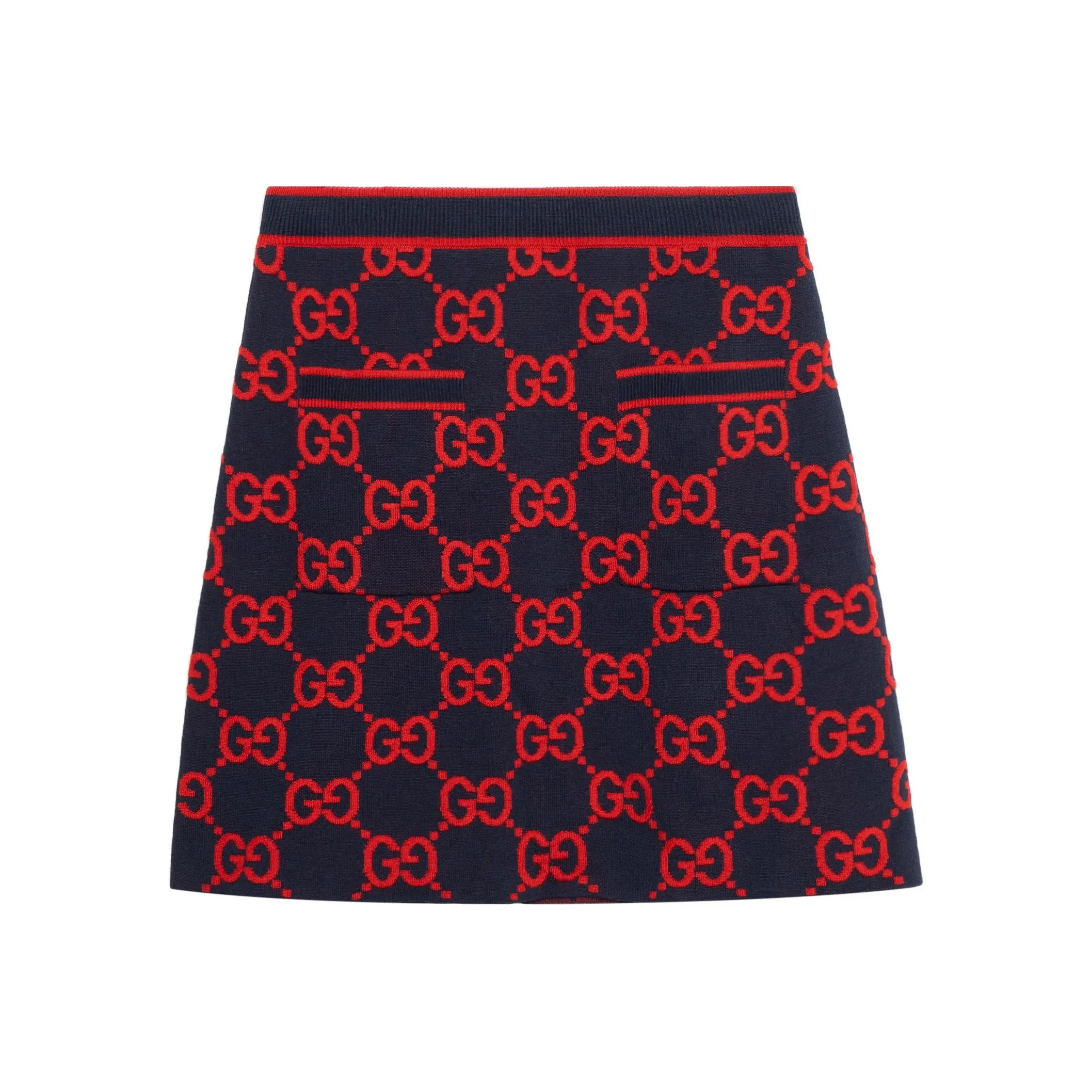 GUCCI Casual Short Skirts Women's Ink Red
