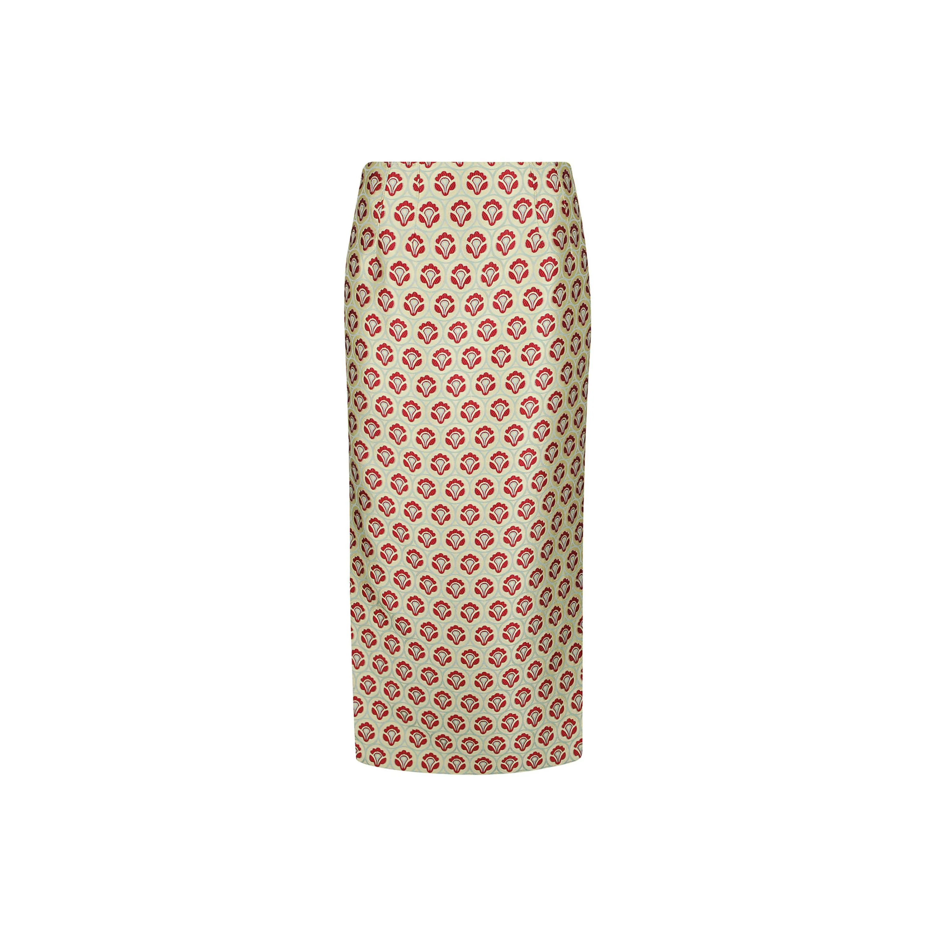 ETRO Floral Print Side Slit Pencil Skirt