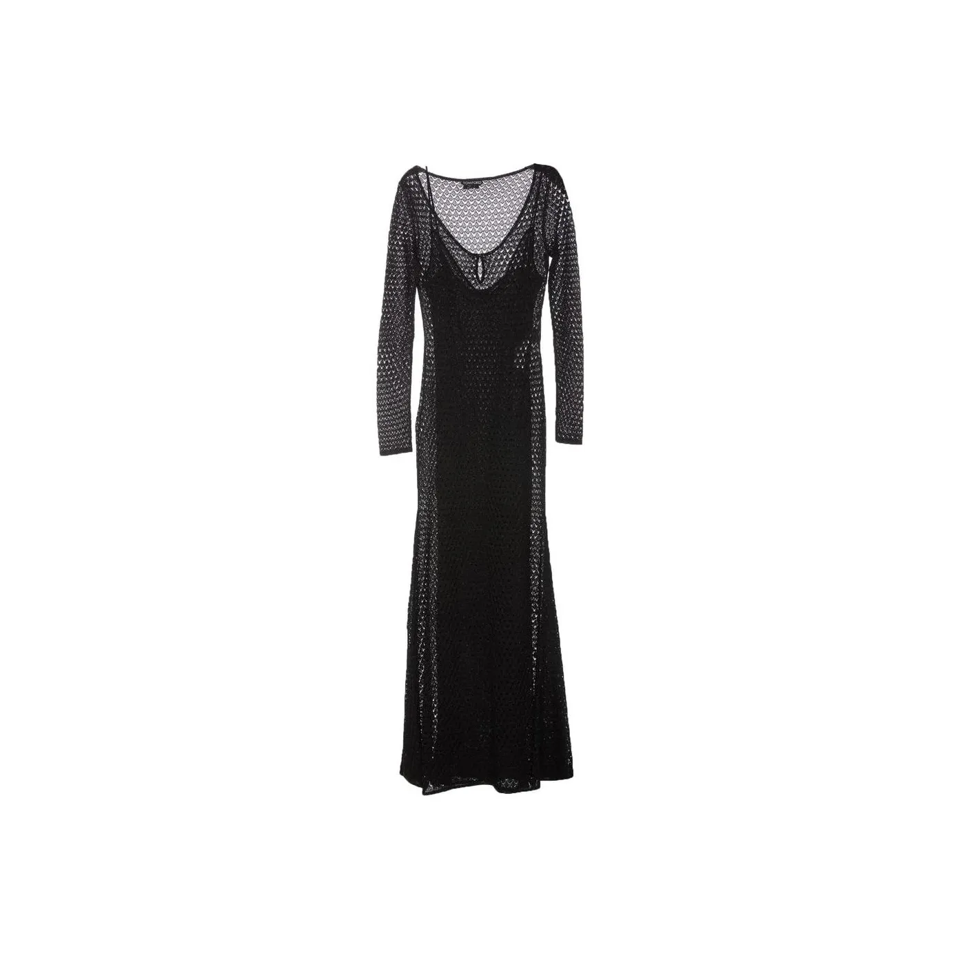 TOM FORD Scoop Keyhole Neck Knitted Maxi Dress