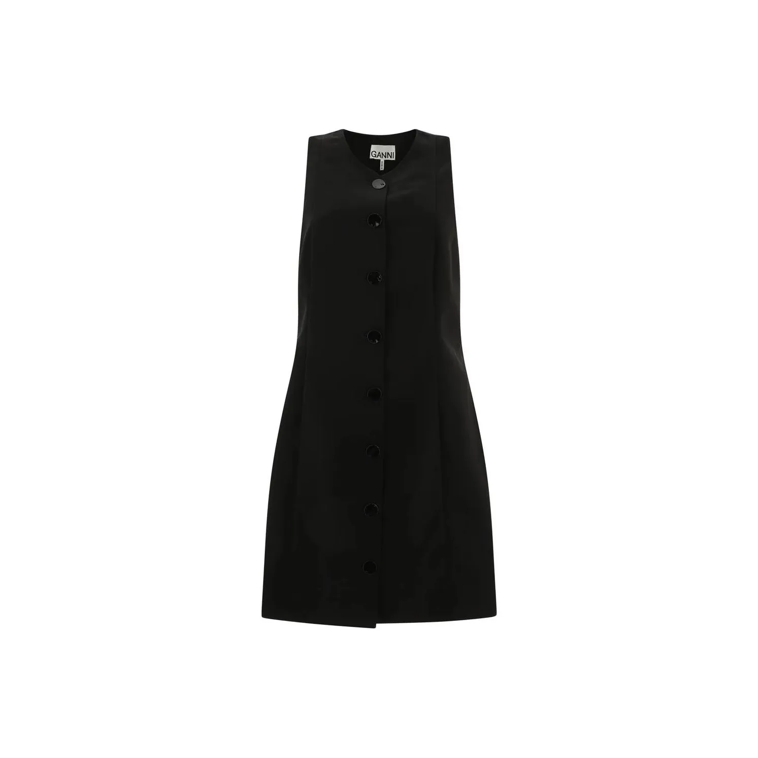 GANNI Bow Detailed Sleeveless Mini Dress