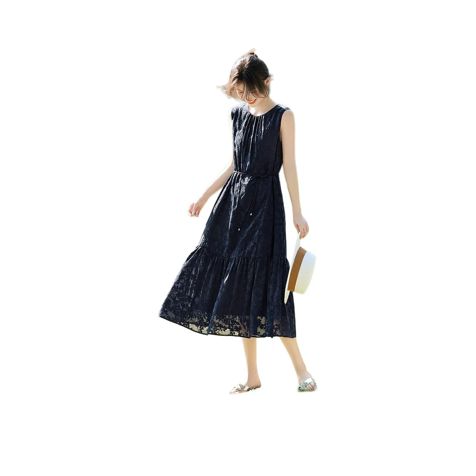 XWI Без рукавов Платье Женское Темно-синий