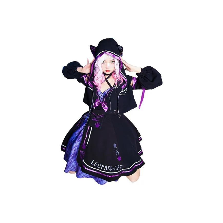 Leopard Kitten Комплект с юбкой Женские Фиолетовый