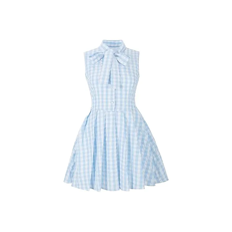 SCCREBEL OFFICIAL Без рукавов Платье Женское Небесно-голубой