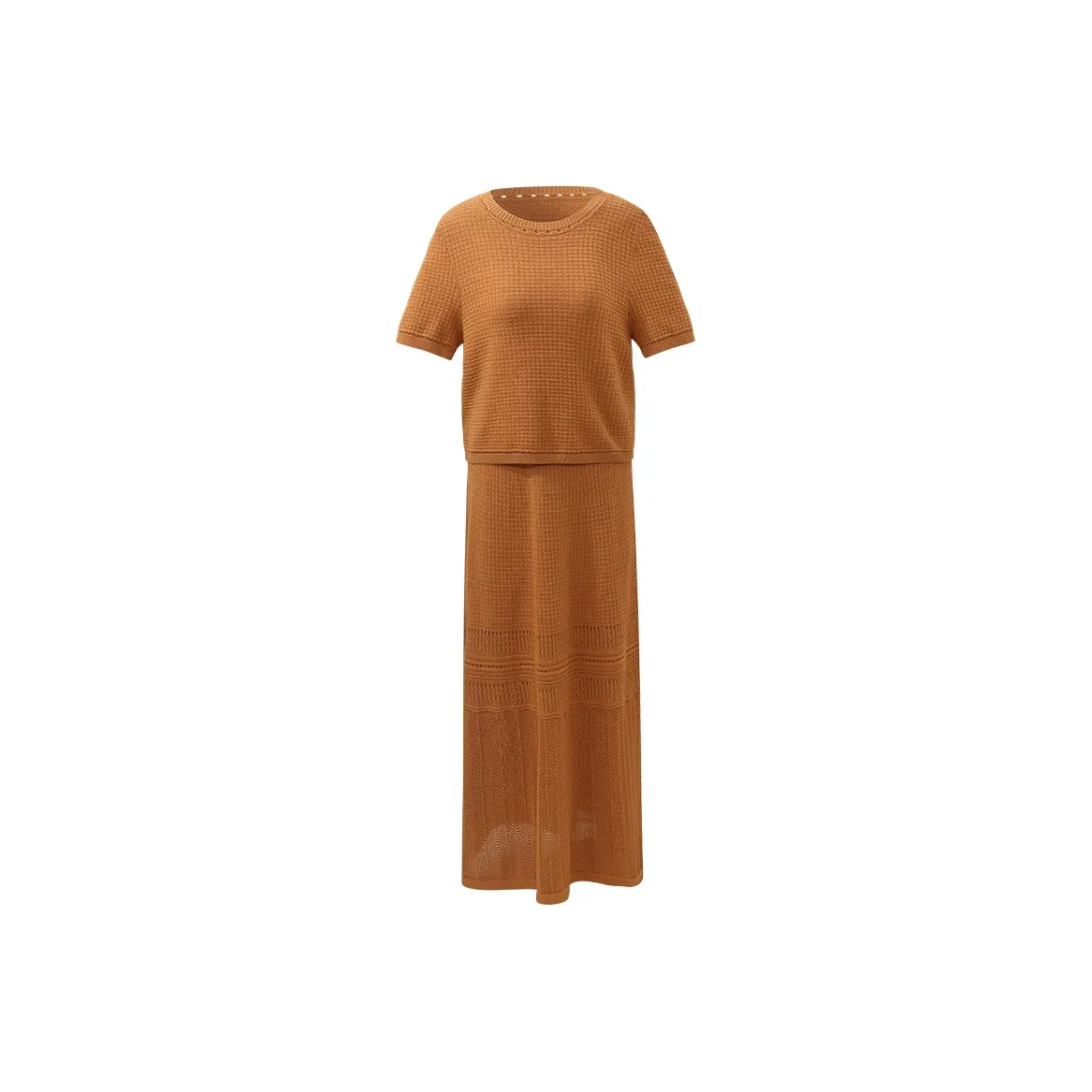 GOELIA Комплект с юбкой Женские Апельсин CAMEL