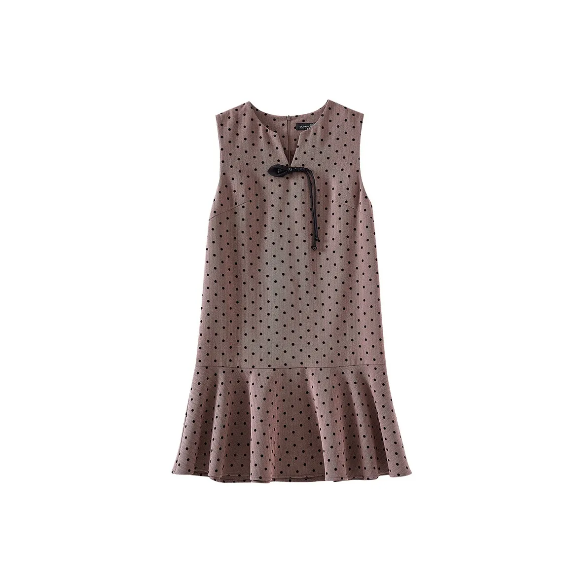 OUNIXUE Без рукавов Платье Женское Темно-розовое