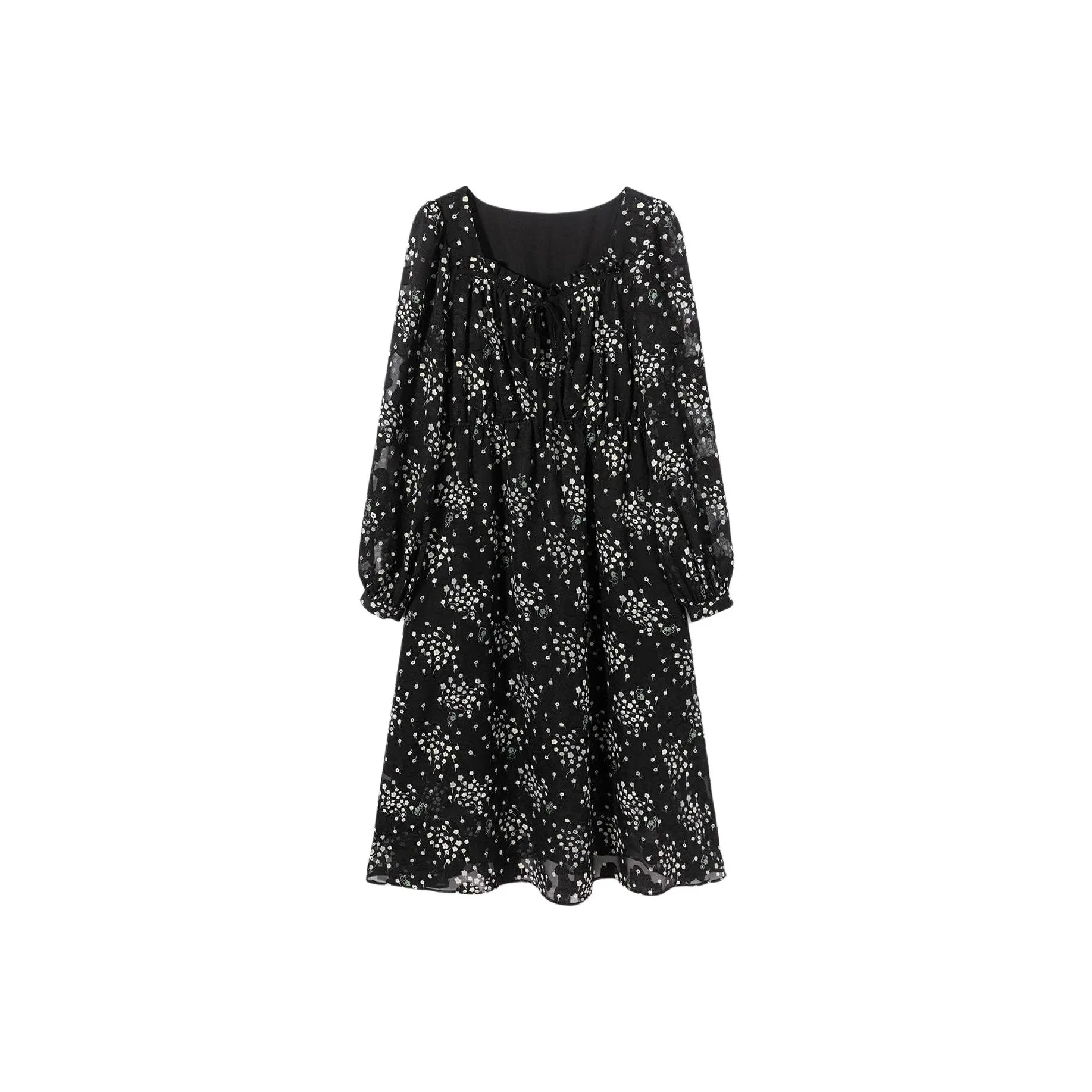 EICHITOO Long Sleeved Dress Women's Black