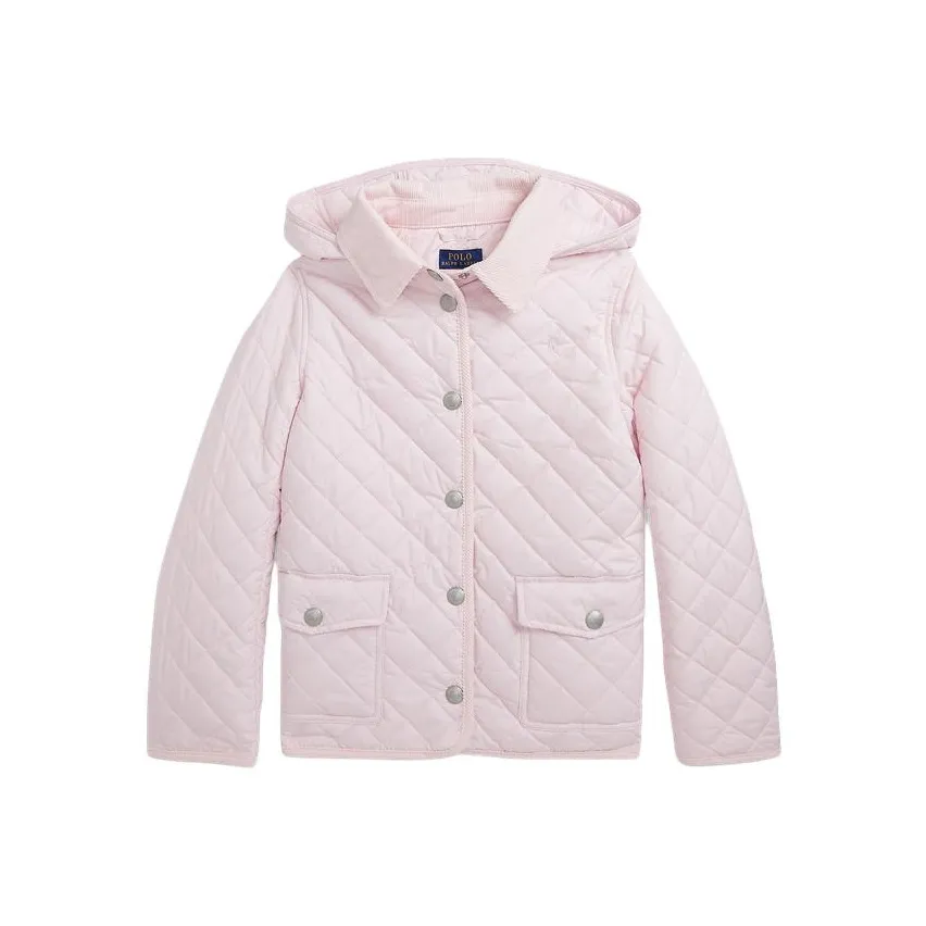 Polo Ralph Lauren Хлопковый пуховик SS24 Светло-розовый Детский