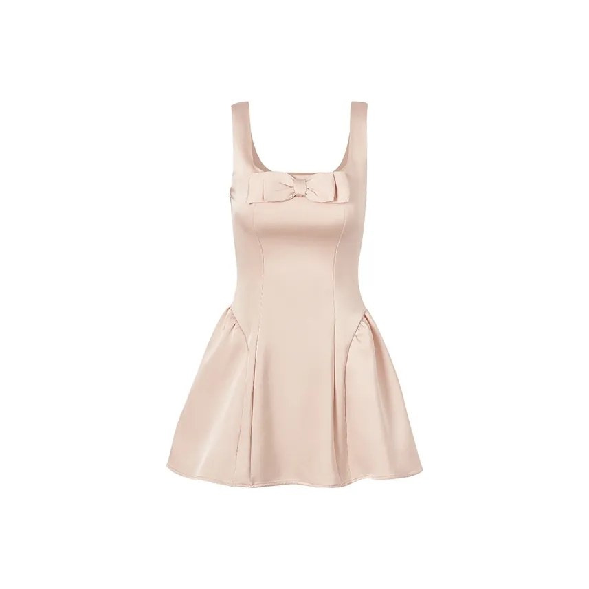 MITX Летний Slip Платье Женское Розовое Шампанское