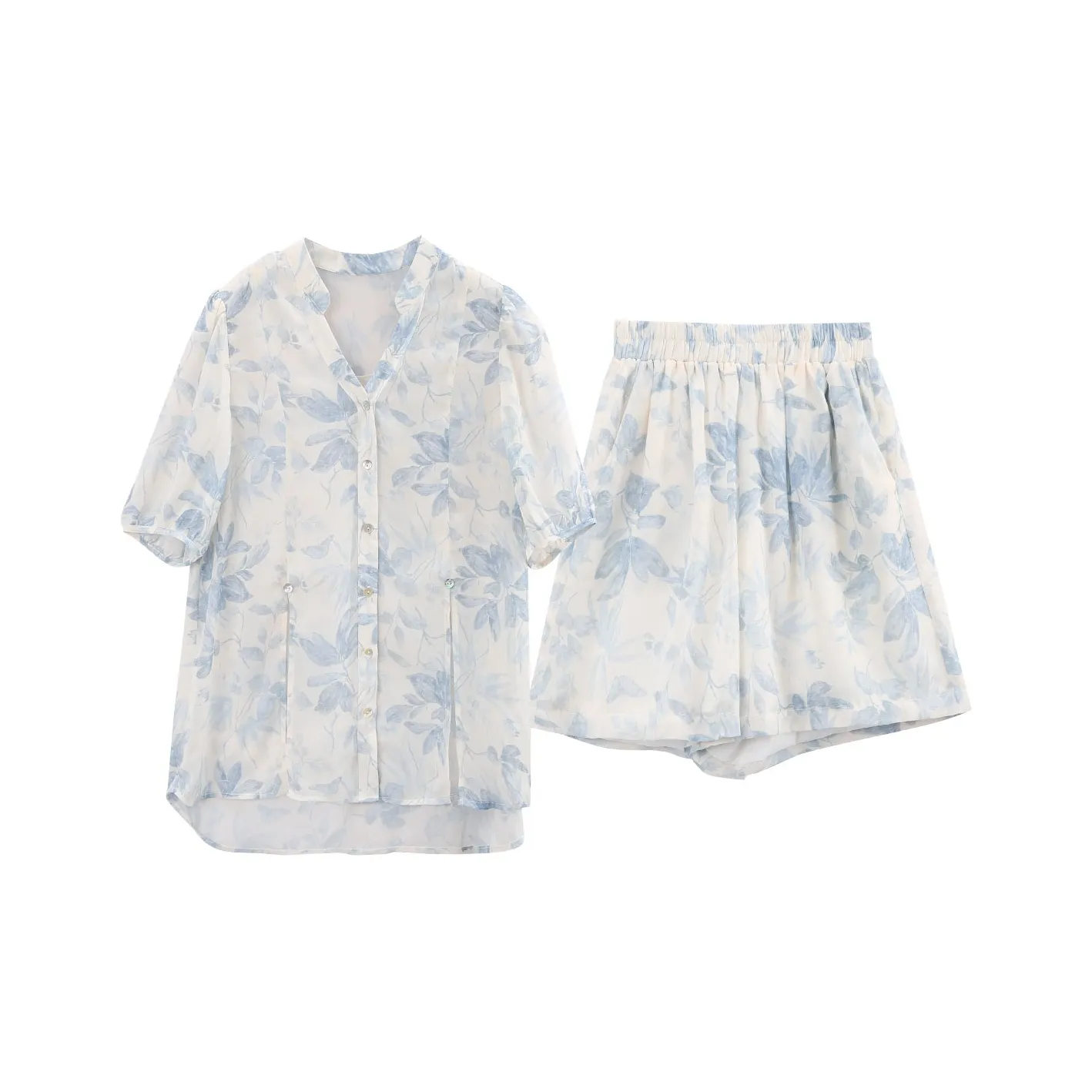A Paradise For Awakening Casual Suit Women's Blue