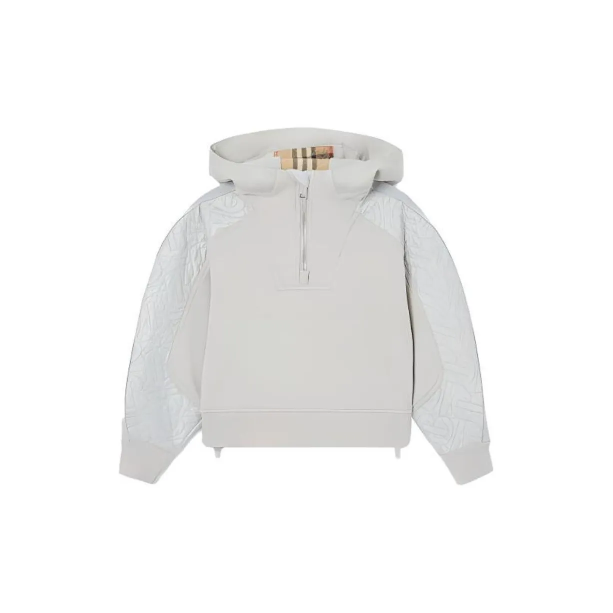 Burberry Хлопковый пуховик Светло-серый Детский
