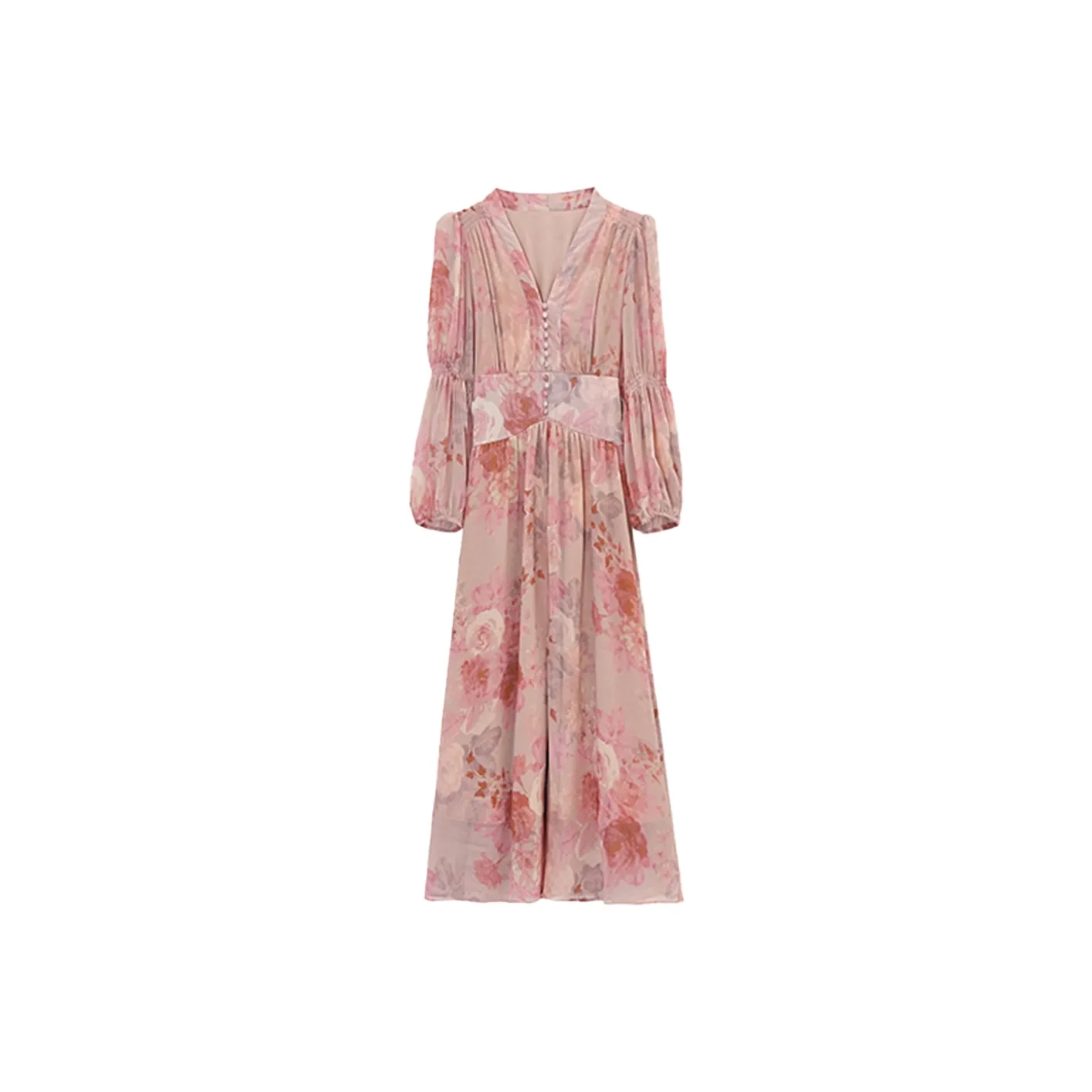 GTLA Длинное платье с длинными рукавами женское розовое