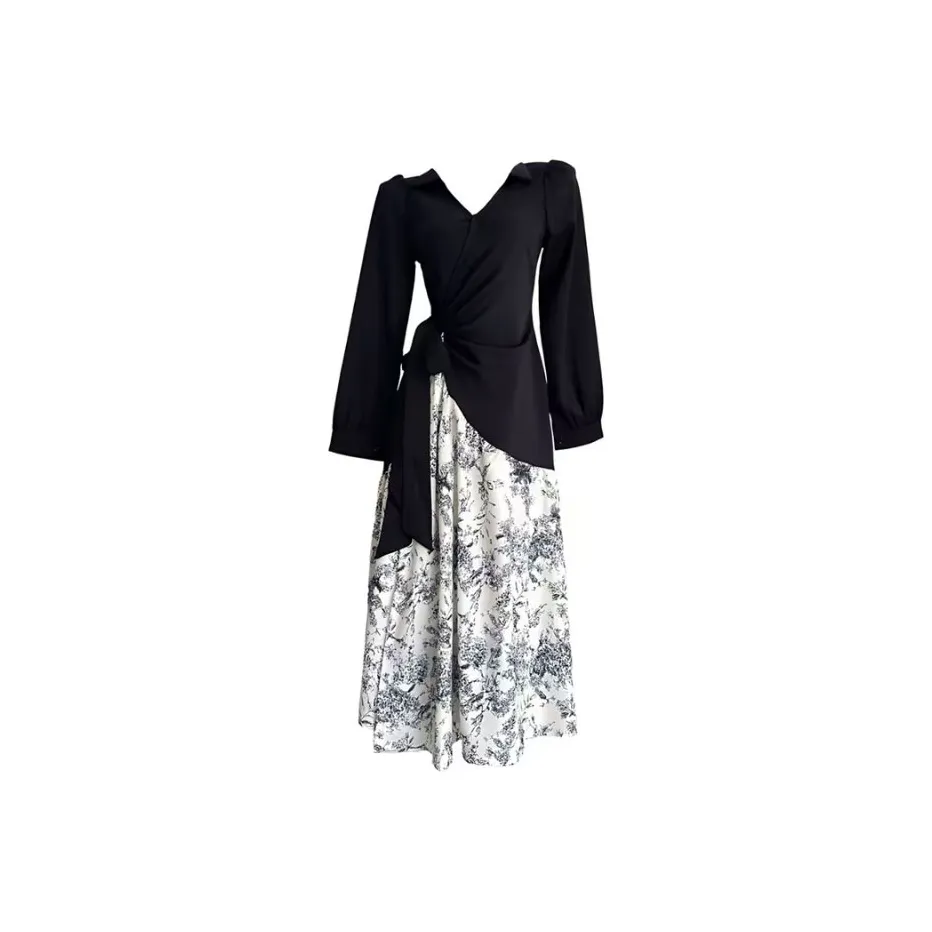 Lookinto Long Sleeved Dress Women's Black
