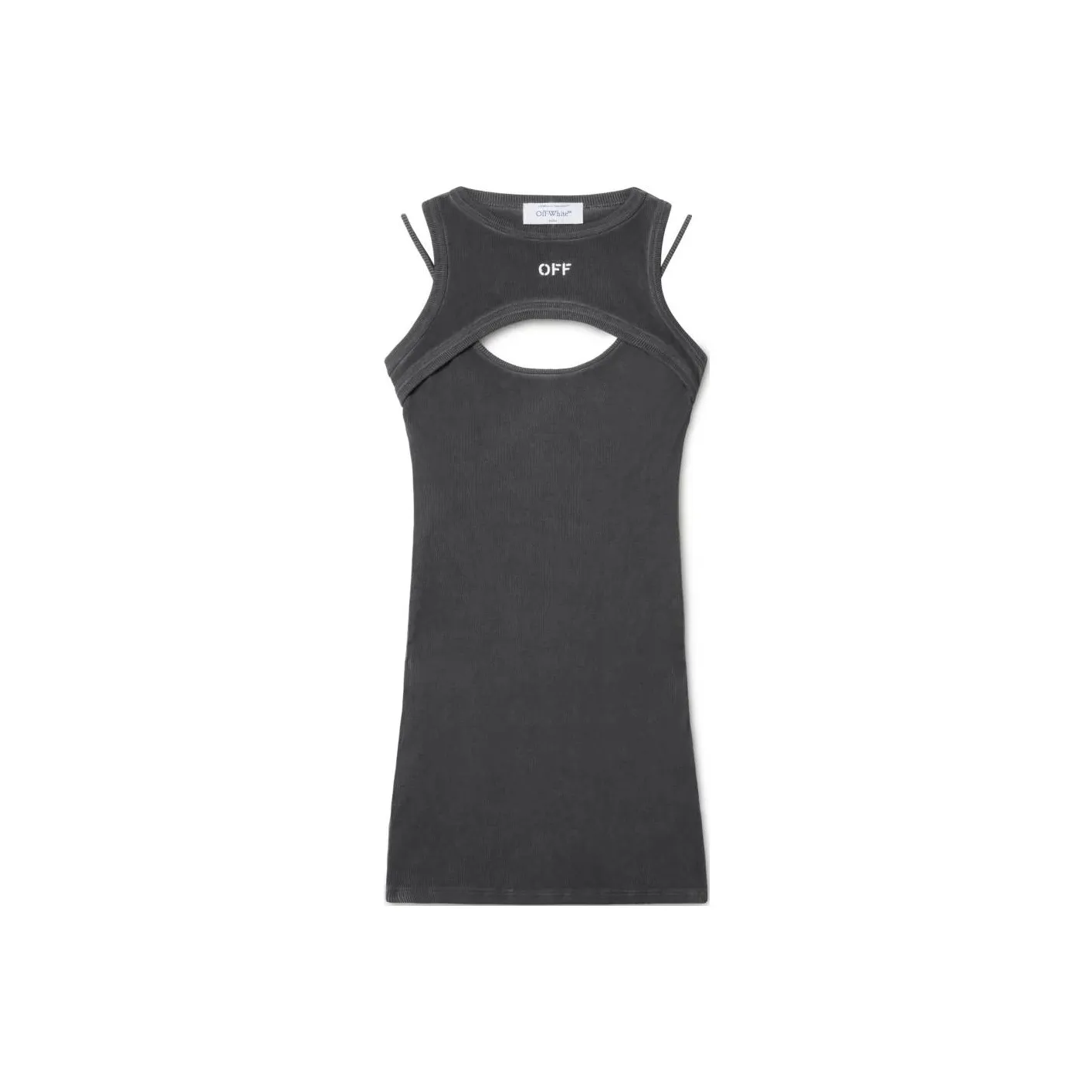 OFF WHITE Cut Out Sleeveless Dress