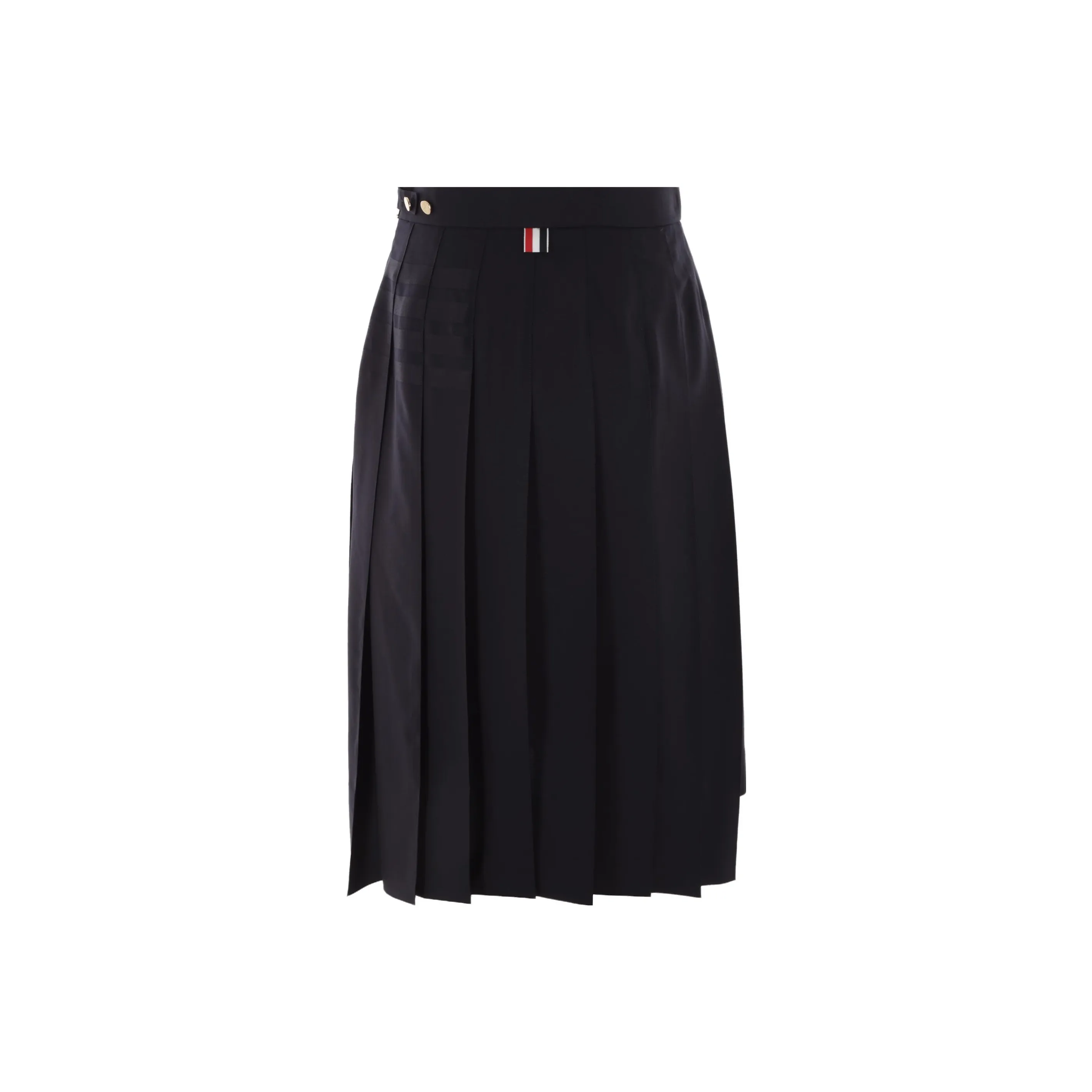 THOM BROWNE Mid length Pleated Skirt