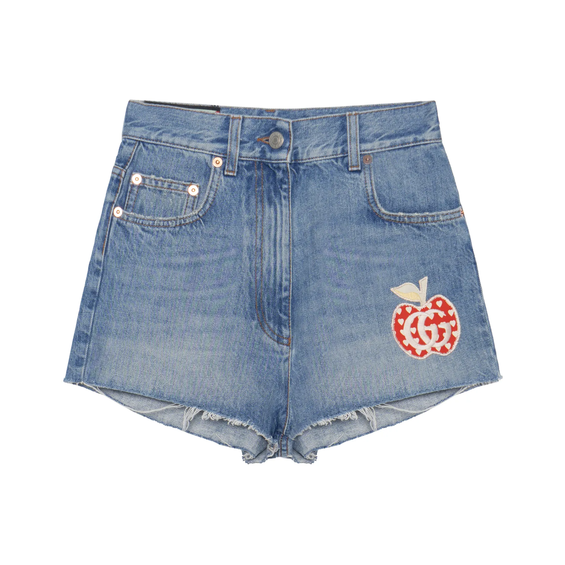 GUCCI Denim Shorts Women's Blue