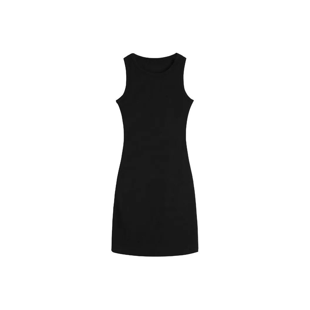DOSOHEB Без рукавов Платье Женское Черное