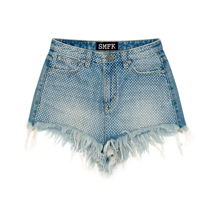 SMFK Denim Shorts Women's Diamond Blue Denim