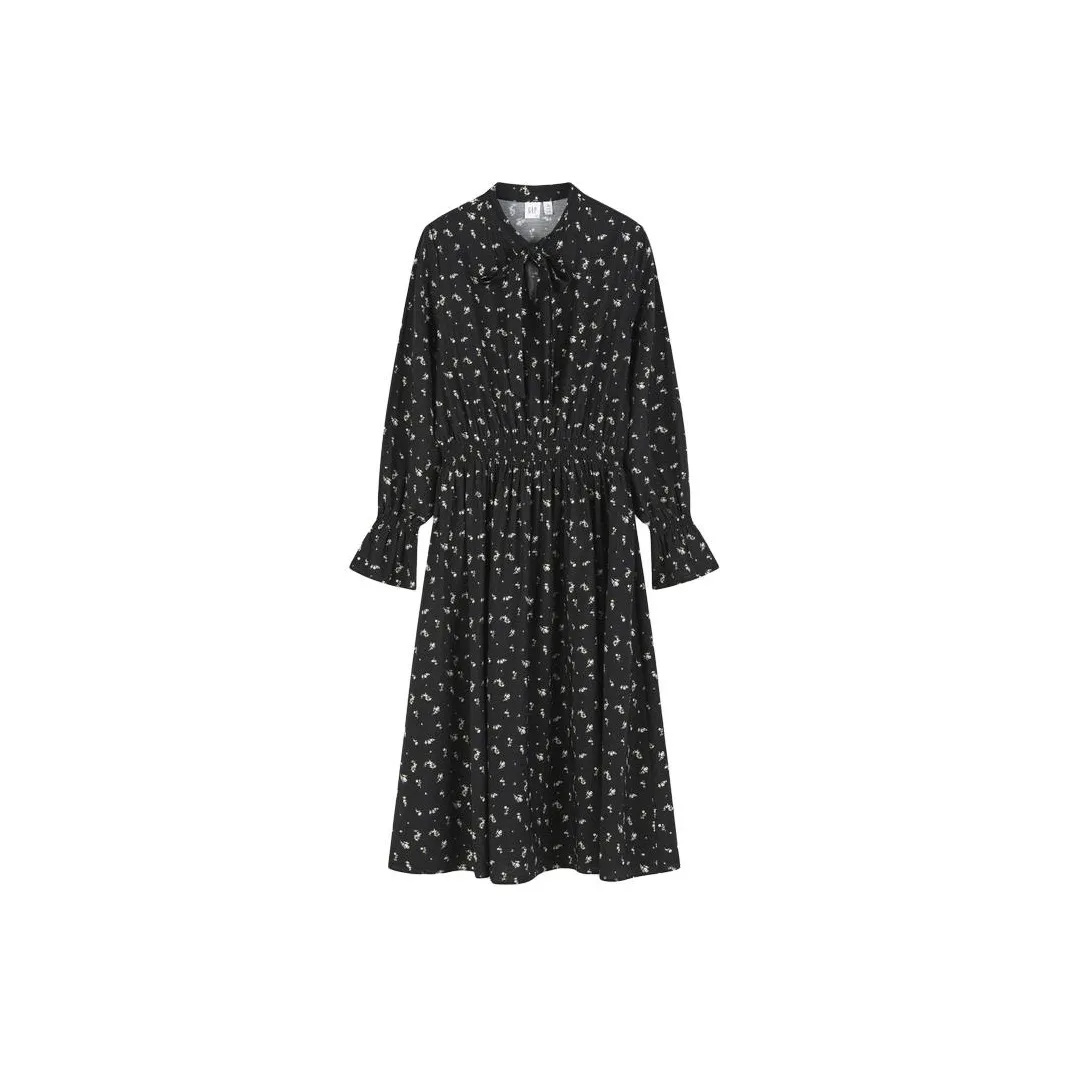 GAP Long Sleeved Dresses Women's Black Floral