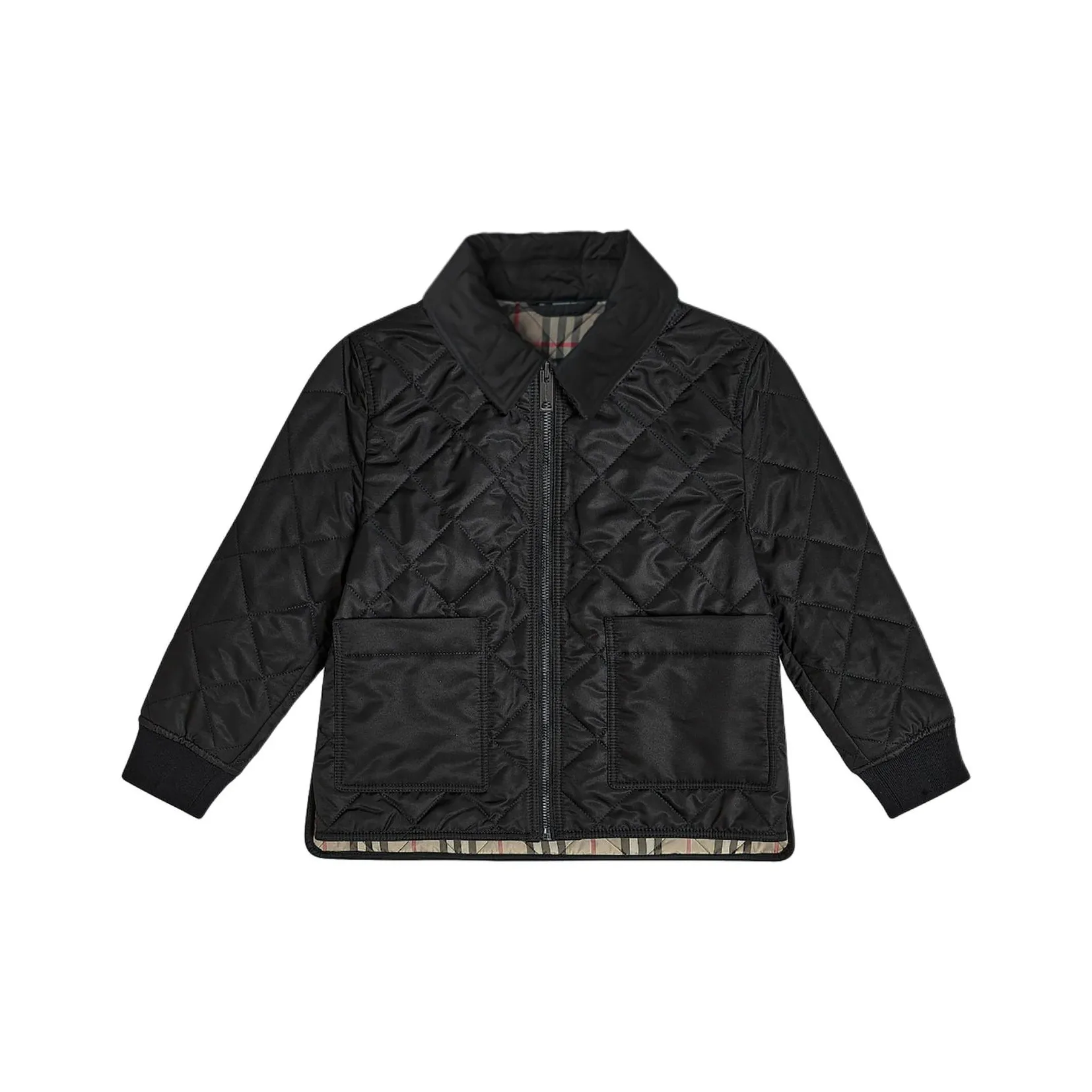 Burberry Хлопковый пуховик Черный Детский