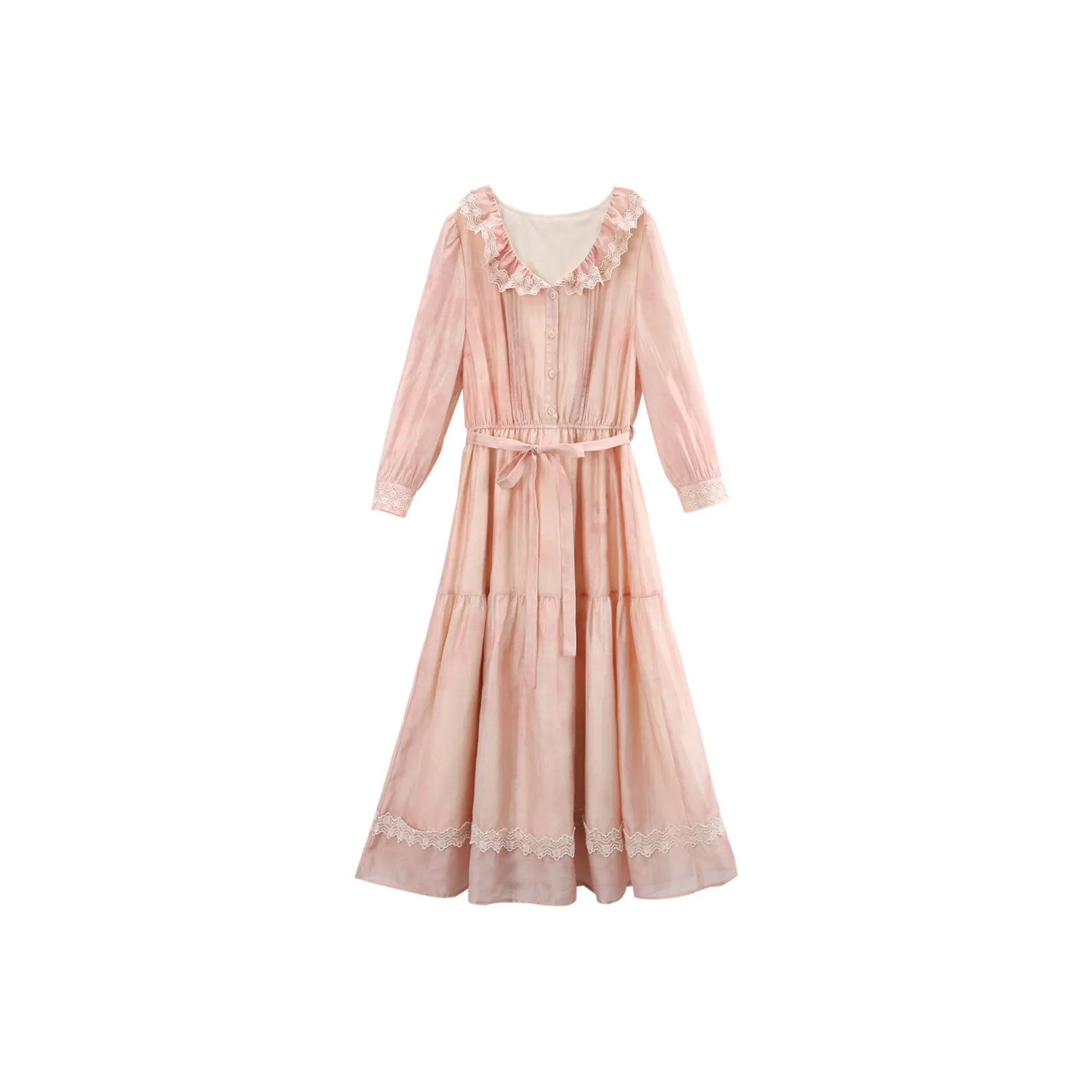 A Paradise For Awakening Длинное платье с длинными рукавами женское розовое