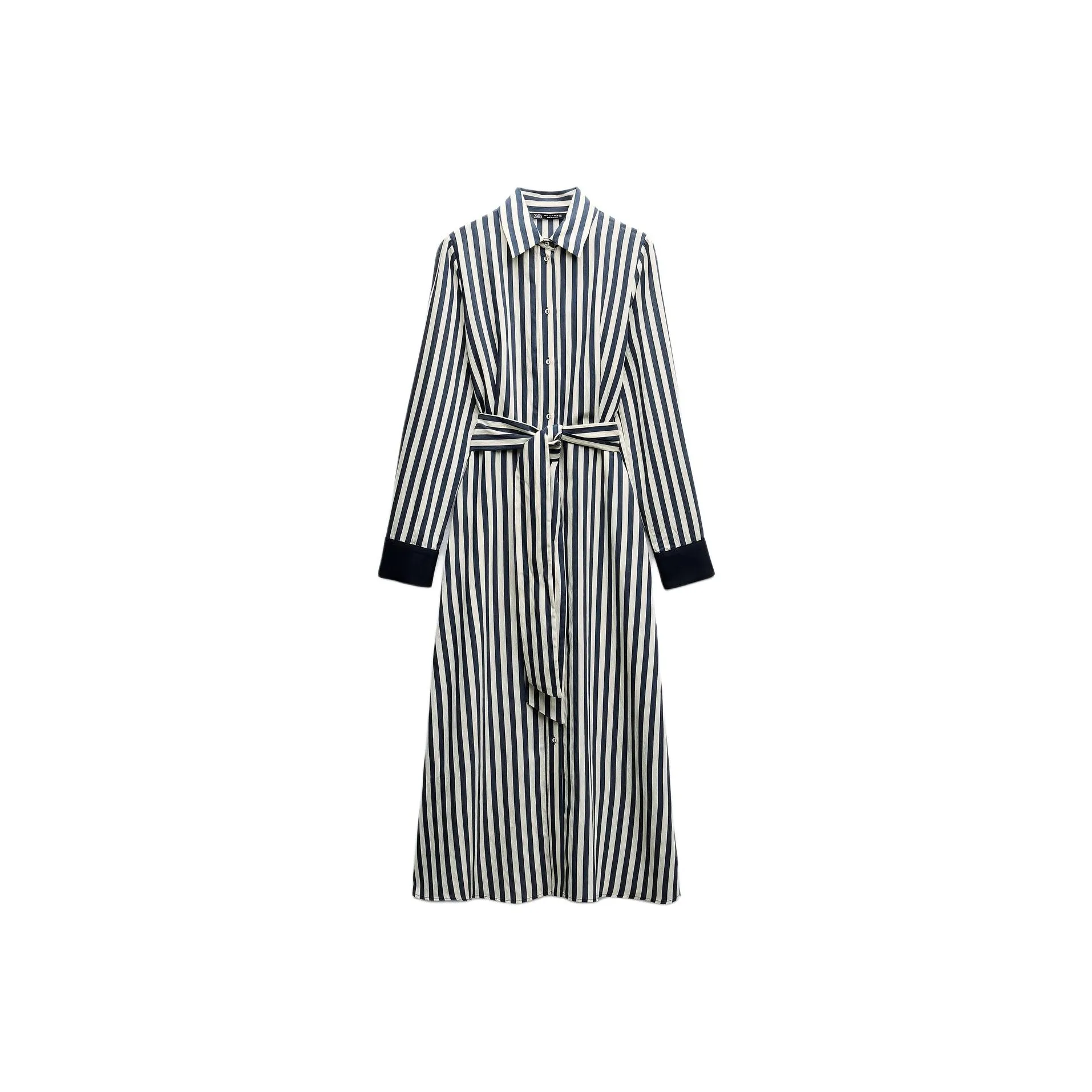ZARA Long Sleeved Dresses Women's Nude/Sea Blue