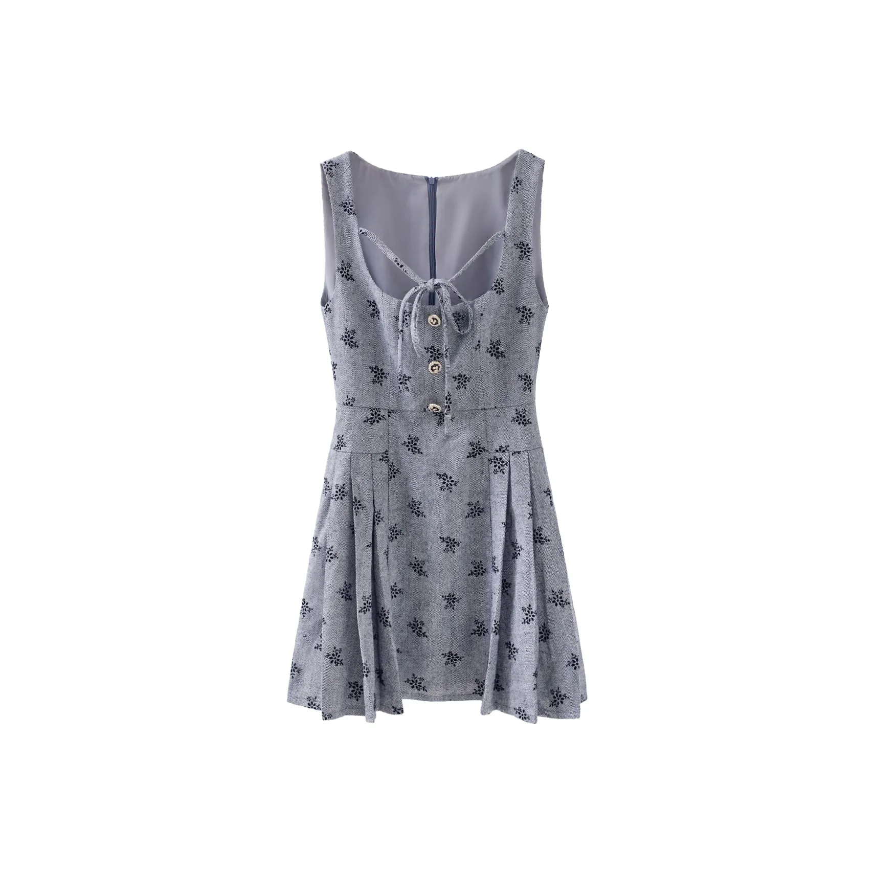 Blovelan Без рукавов Платье Женское Сосна Дымчато-серый