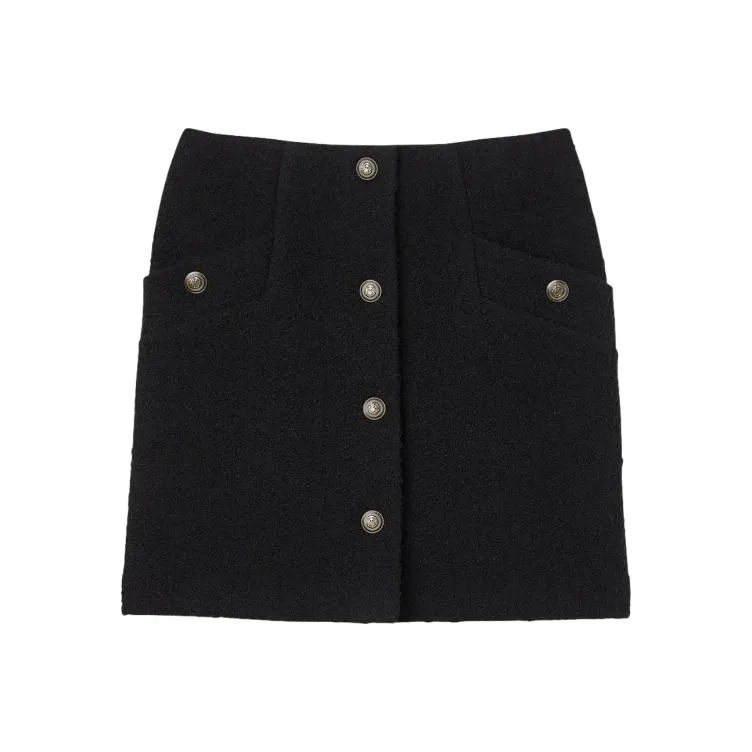 SANDRO Черные Женские Повседневные Короткие Юбки